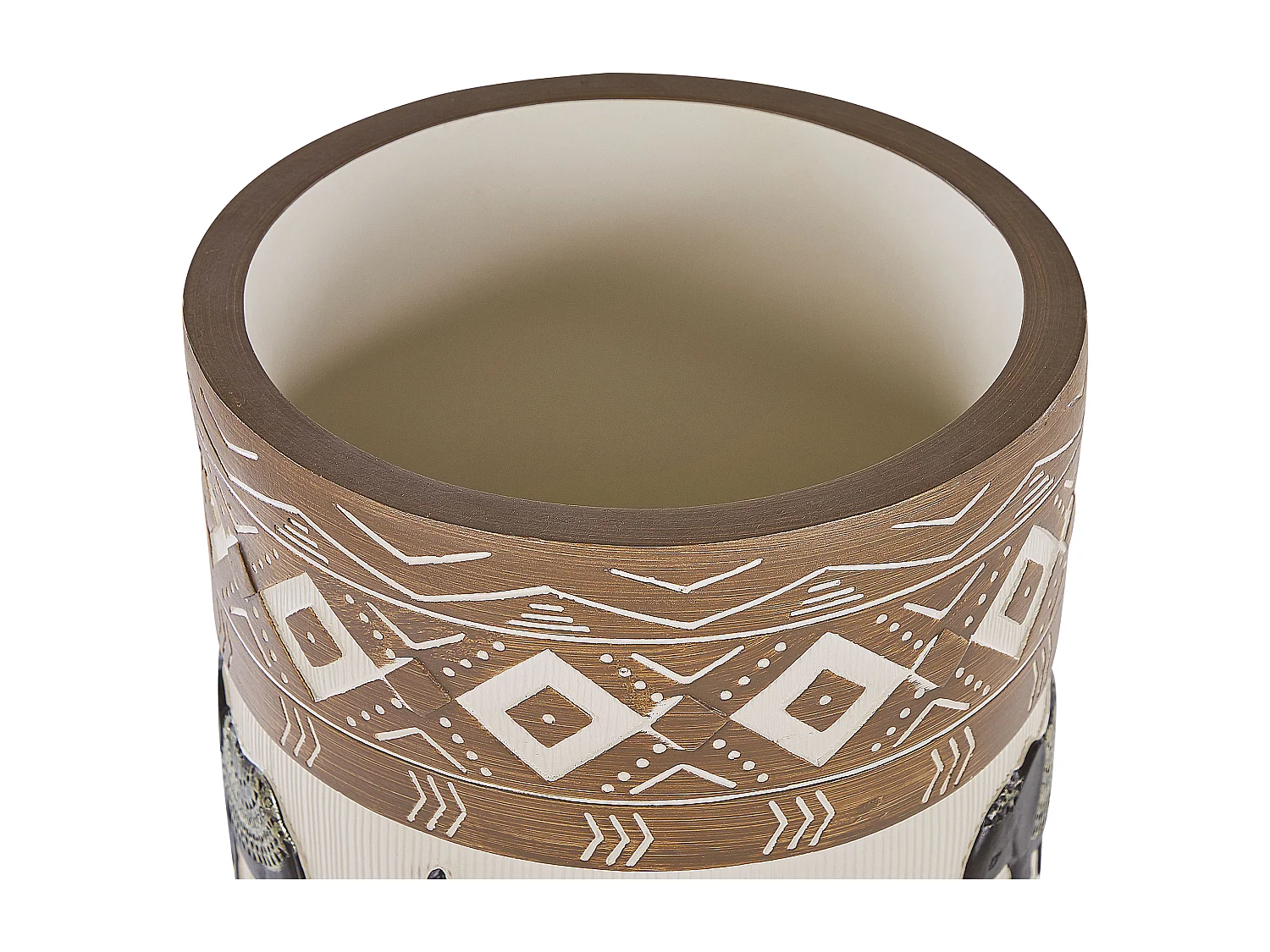 Vaso alto para plantas ACHILIO Cerâmica 30 cm Castanho escuro