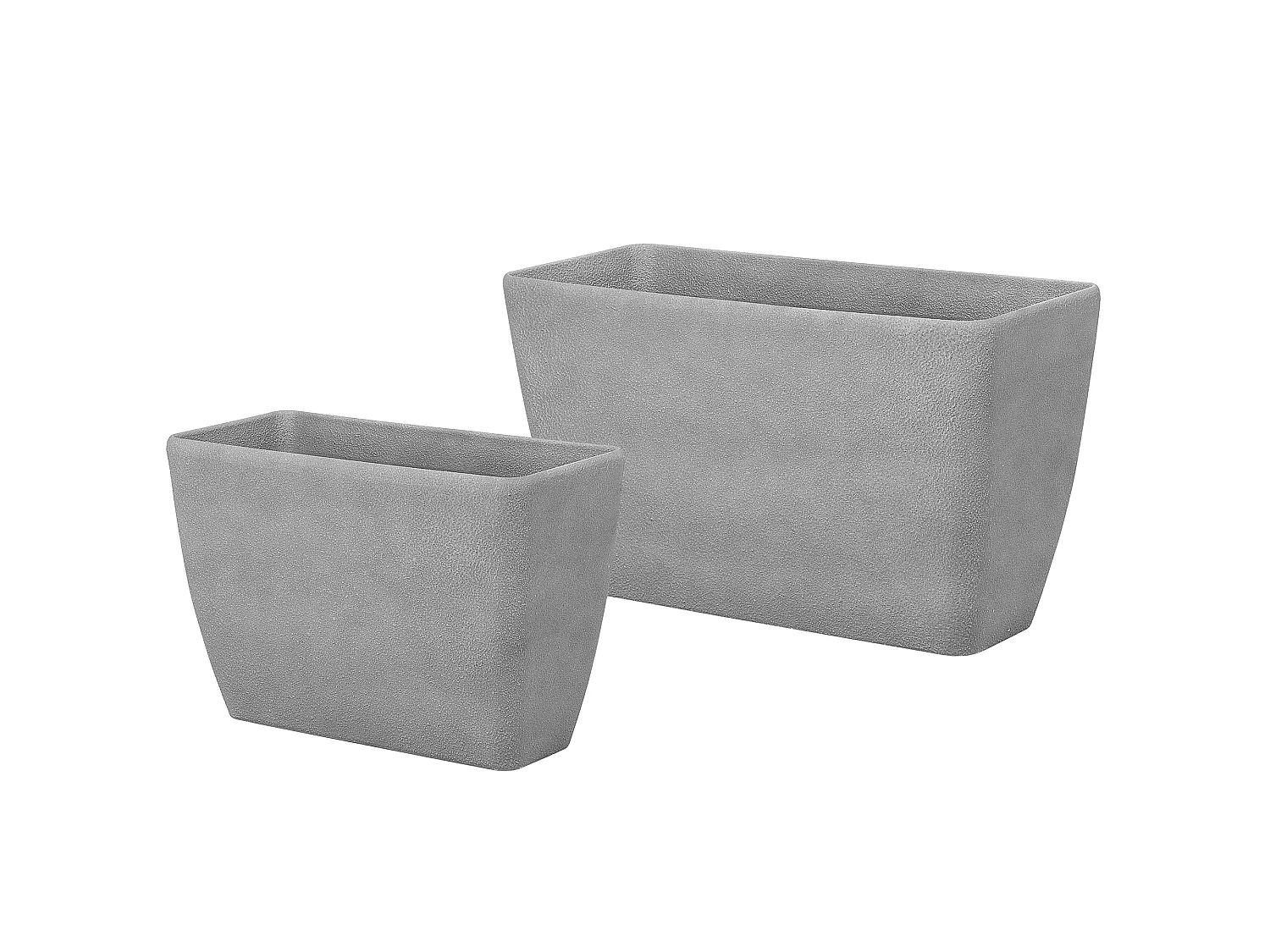 Lot de 2 pots de fleurs BARIS 60/74 cm Gris