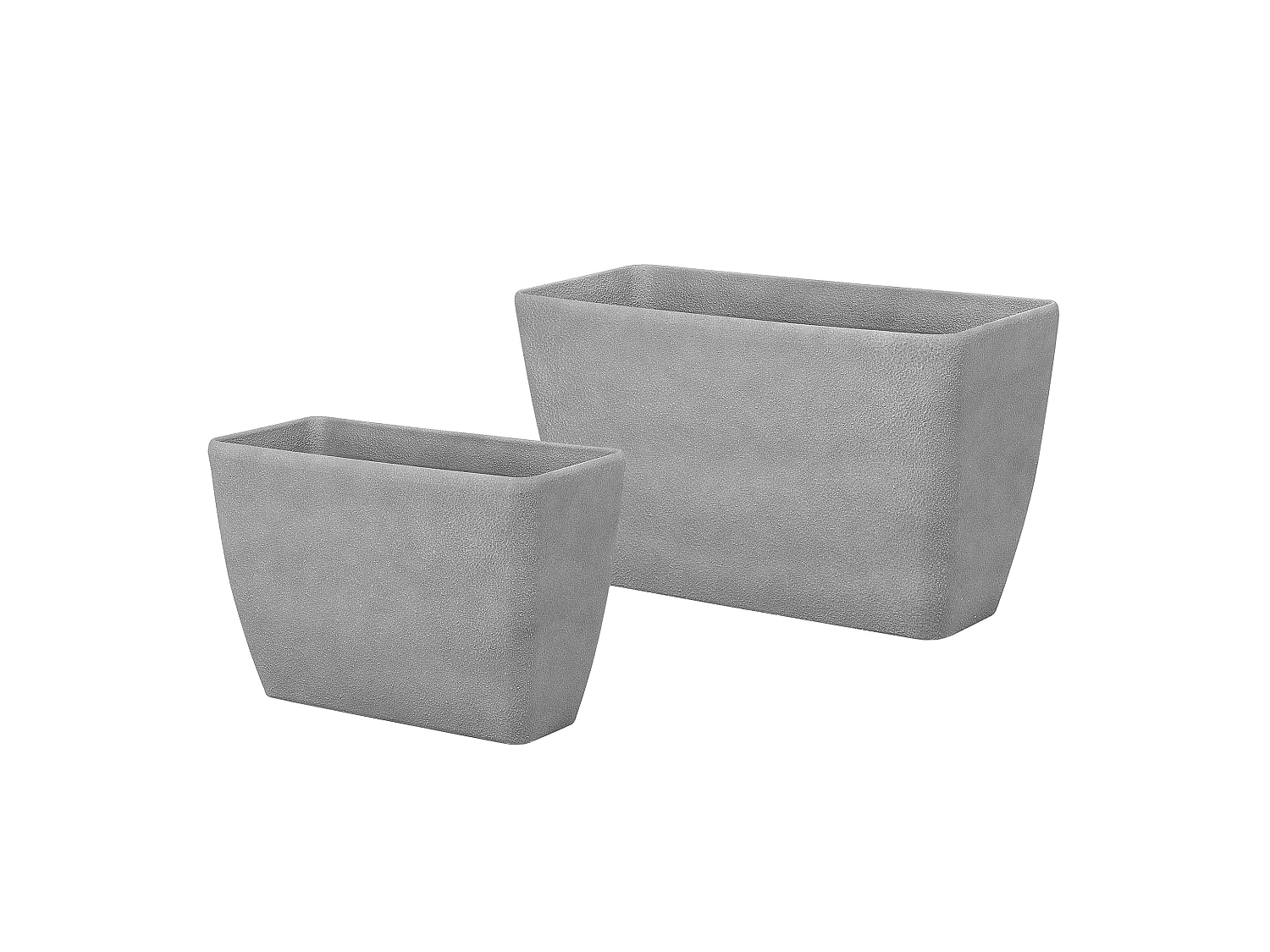 Lot de 2 pots de fleurs BARIS 60/74 cm Gris