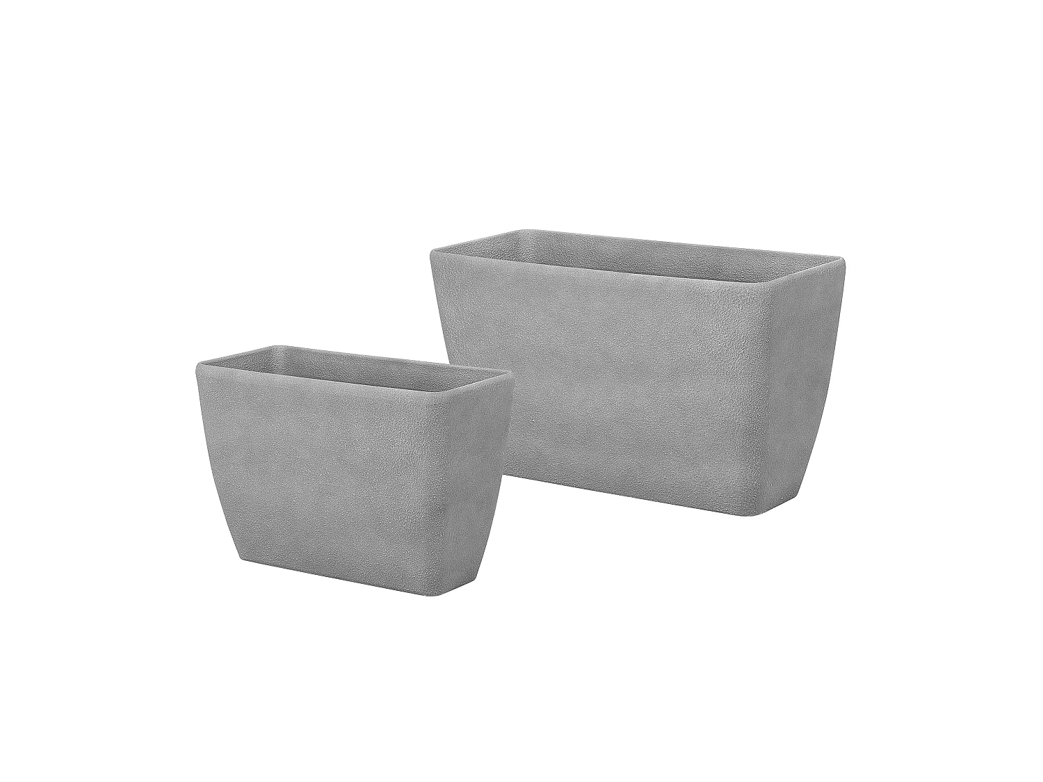 Lot de 2 pots de fleurs BARIS Pierre 60/74 cm Gris