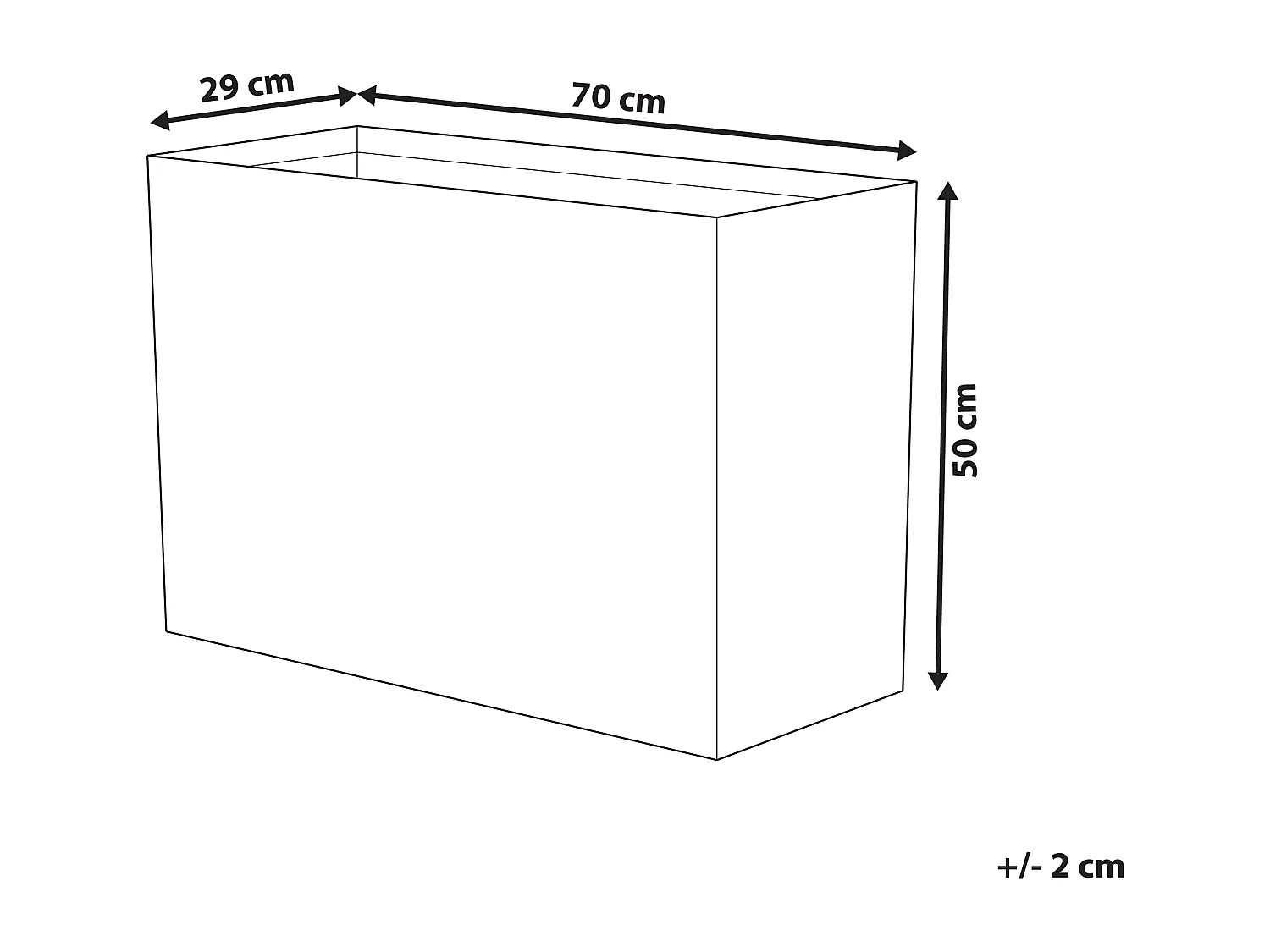 Cache-pot EDESSA 70 cm Marron foncé