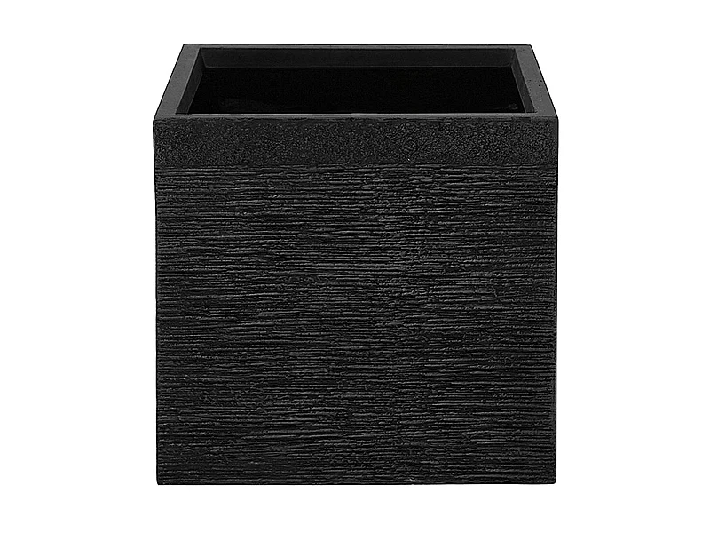 Praktischer Blumentopf 40 x 40 x 38 cm Steingemisch schwarz Paros