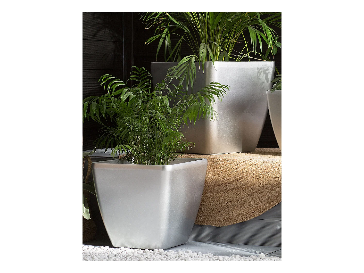 Cache-pot ASTRAS 50 cm Argenté