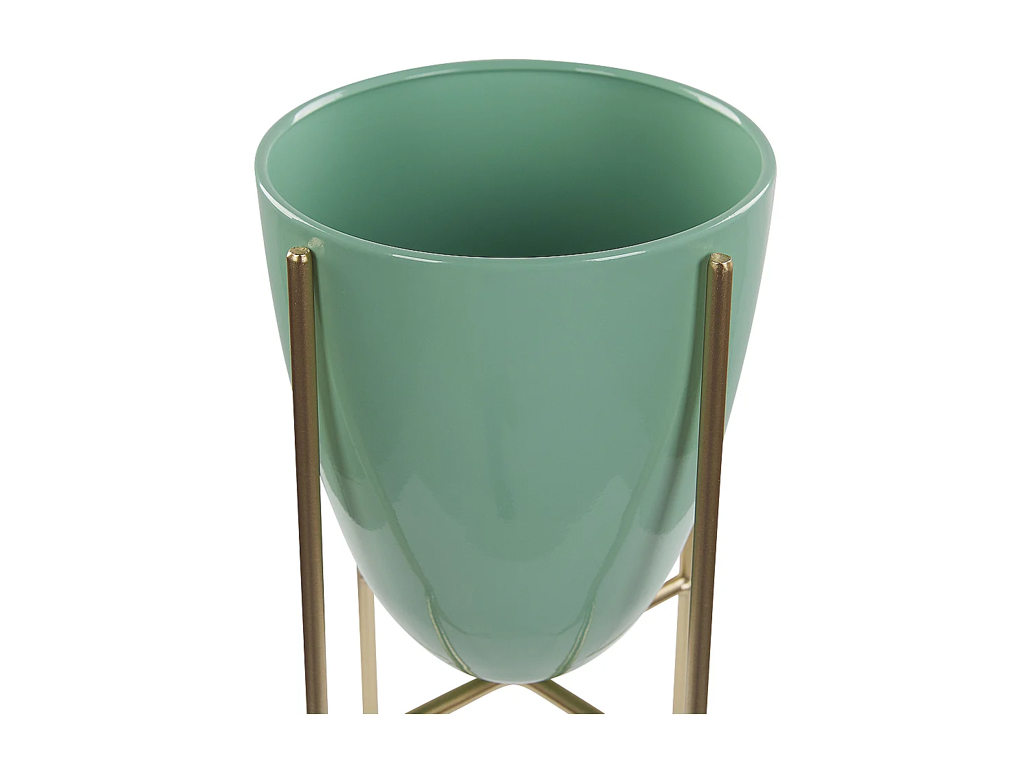 Doniczka na nóżkach LEFKI Metal 16 cm Miętowy