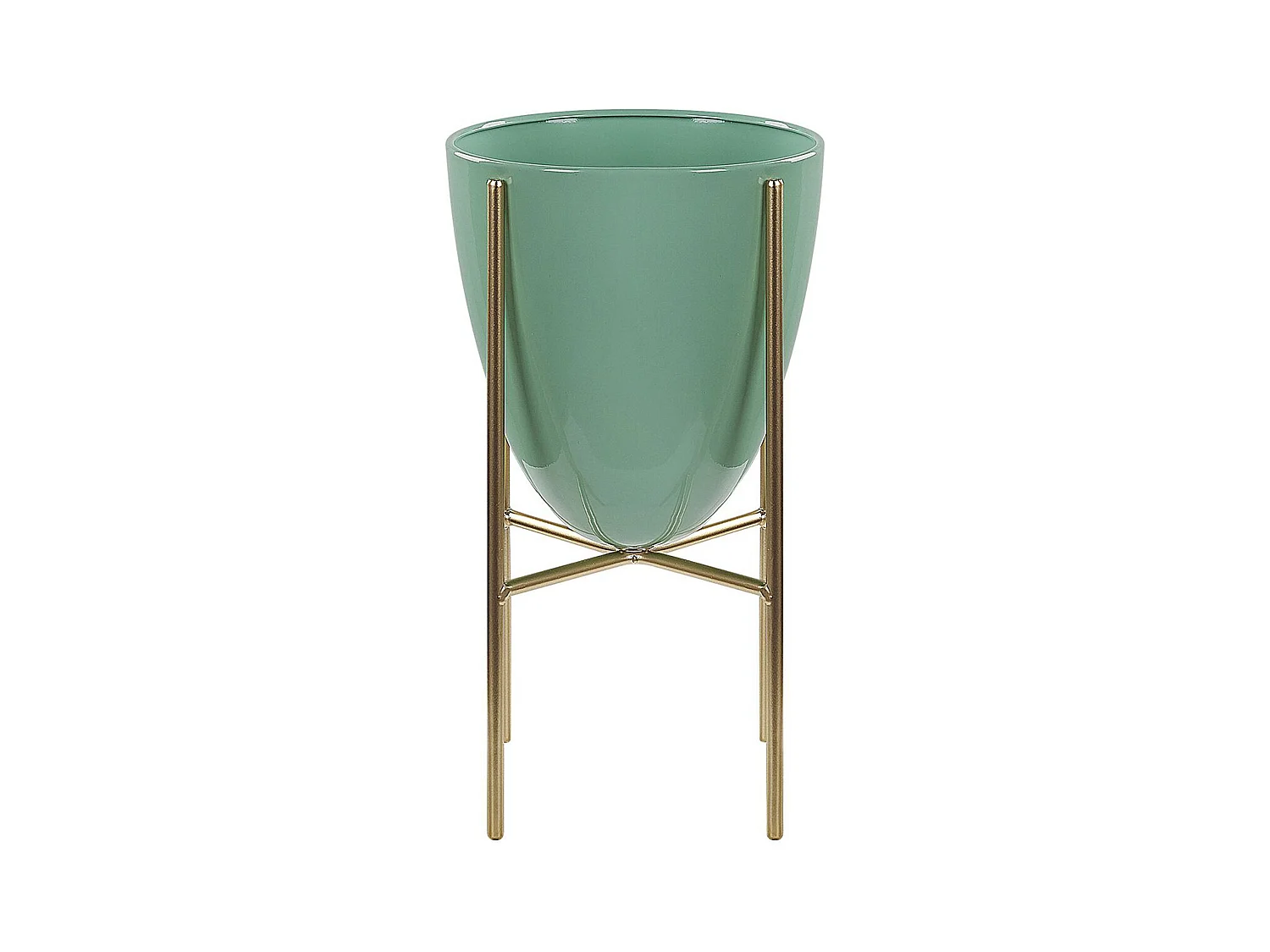 Cache-pot sur pied LEFKI Métal 16 cm Vert menthe