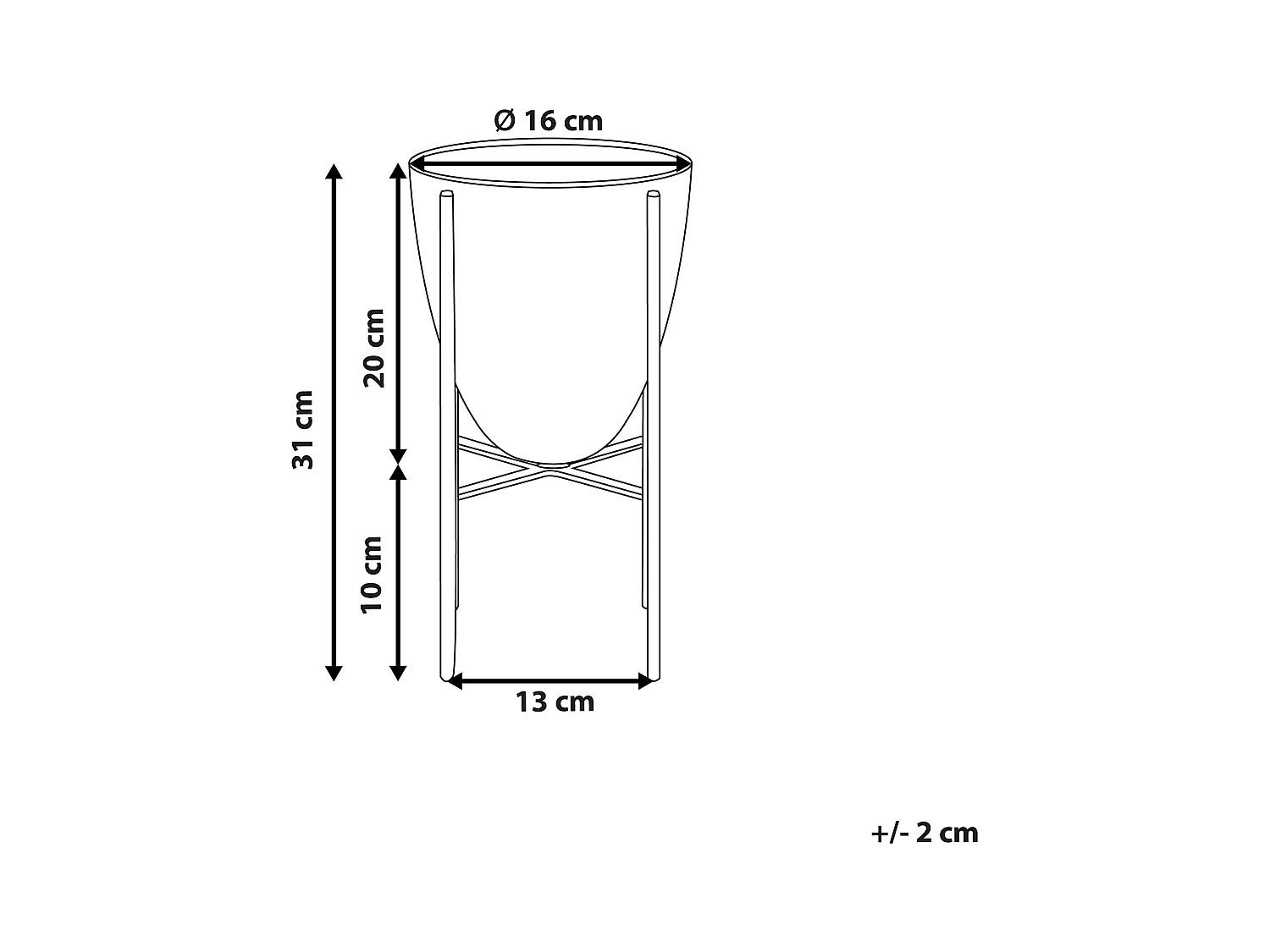Cache-pot sur pied LEFKI Métal 16 cm Vert menthe