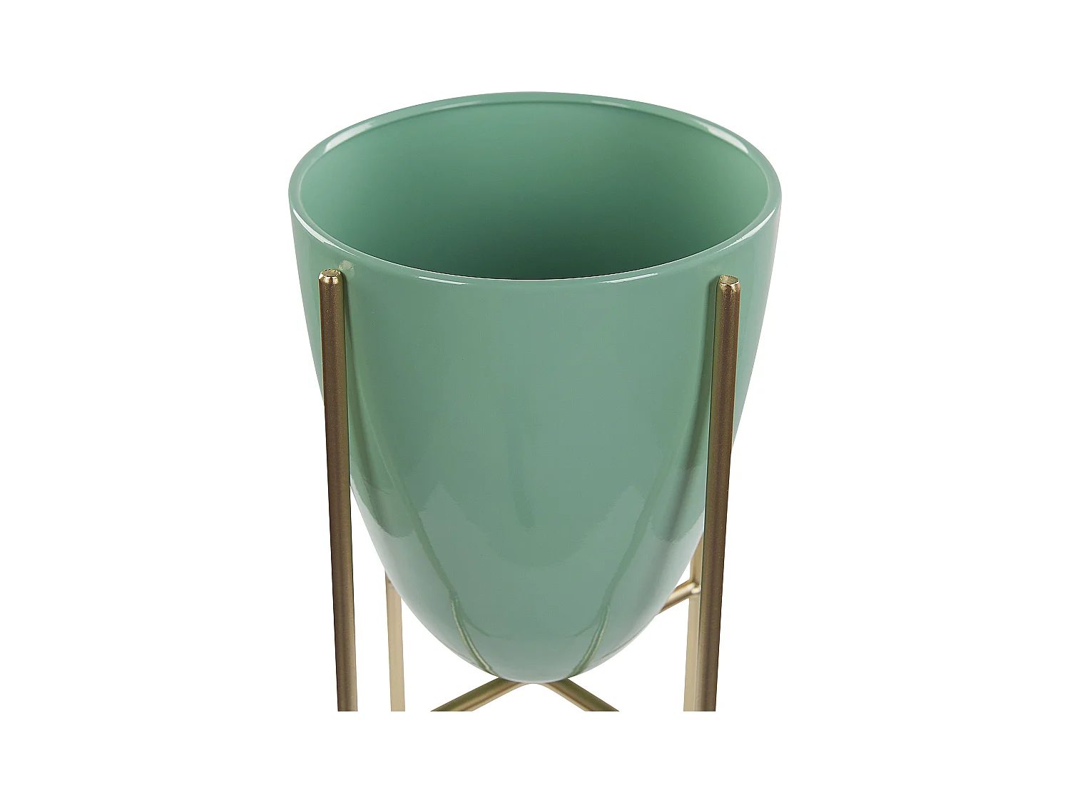 Cache-pot sur pied LEFKI Métal 16 cm Vert menthe