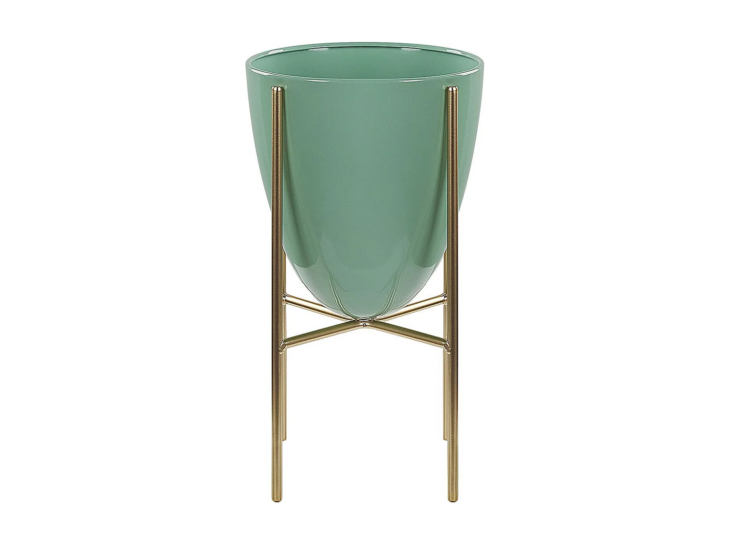 Cache-pot sur pied LEFKI Métal 16 cm Vert menthe