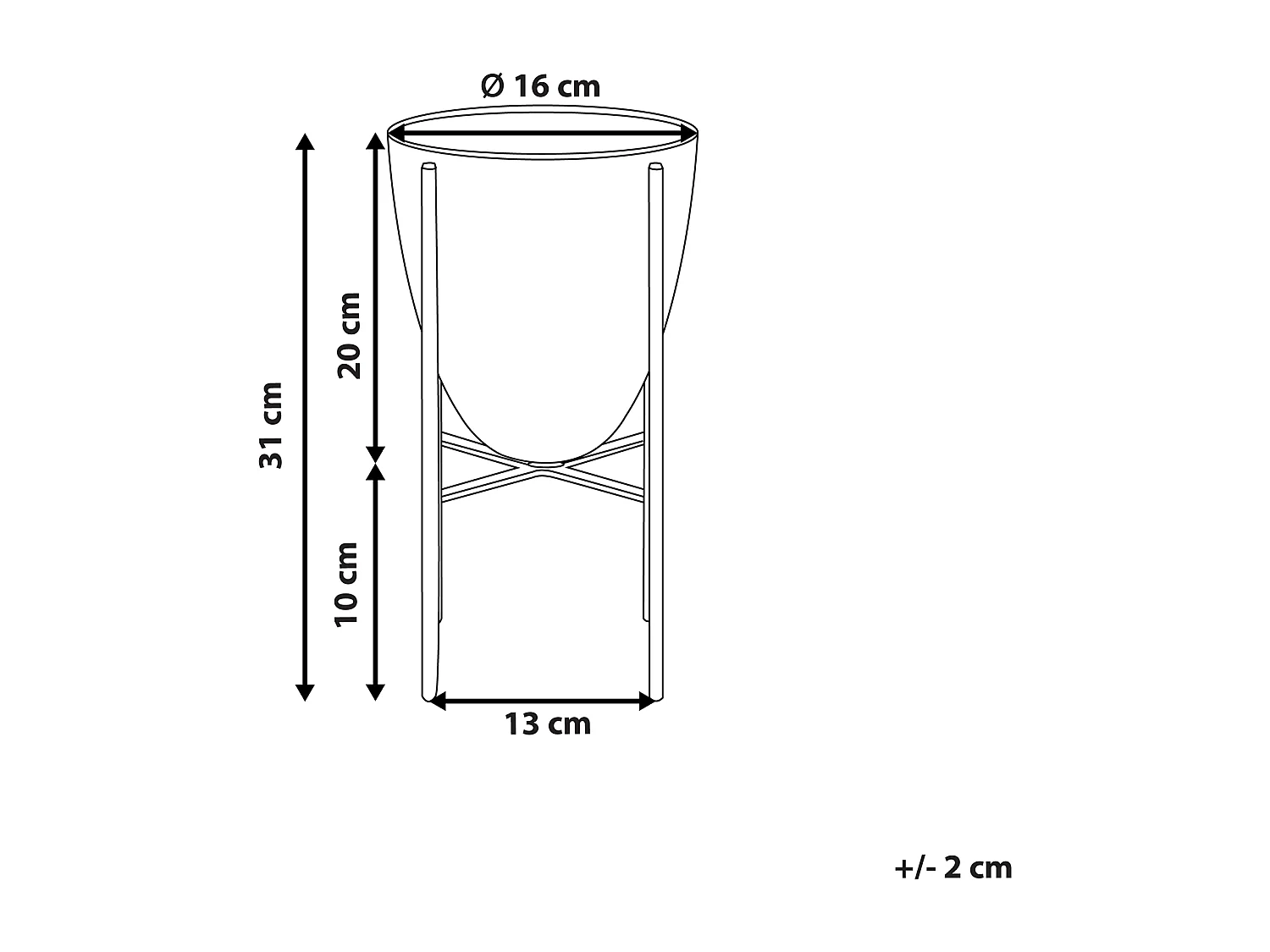 Verhoogde bloempot LEFKI Metaal 16 cm Mintgroen
