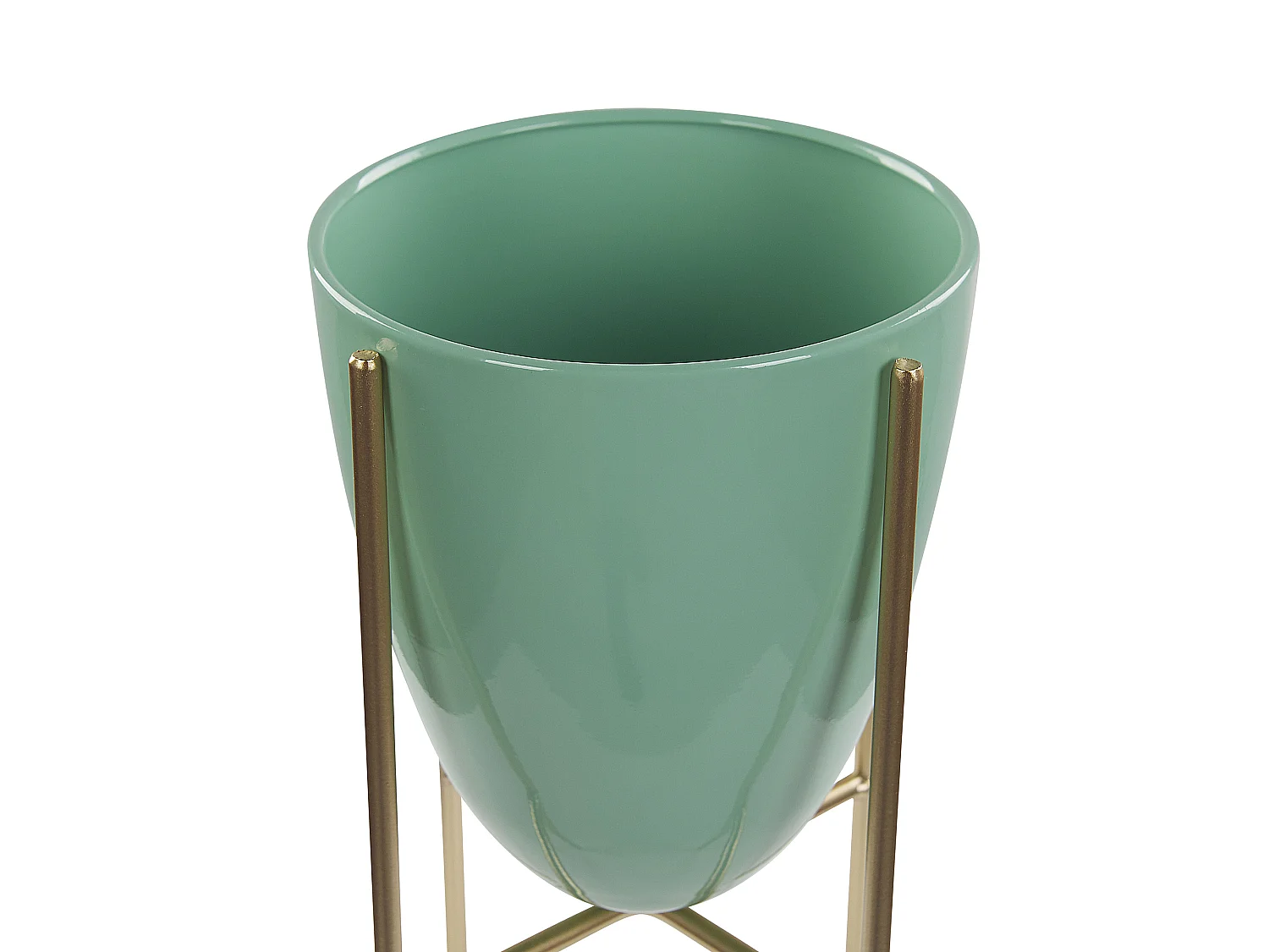 Cache-pot sur pied LEFKI Métal 16 cm Vert menthe
