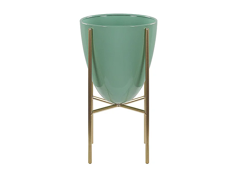 Vaso per piante rialzato LEFKI Metallo 16 cm Verde menta