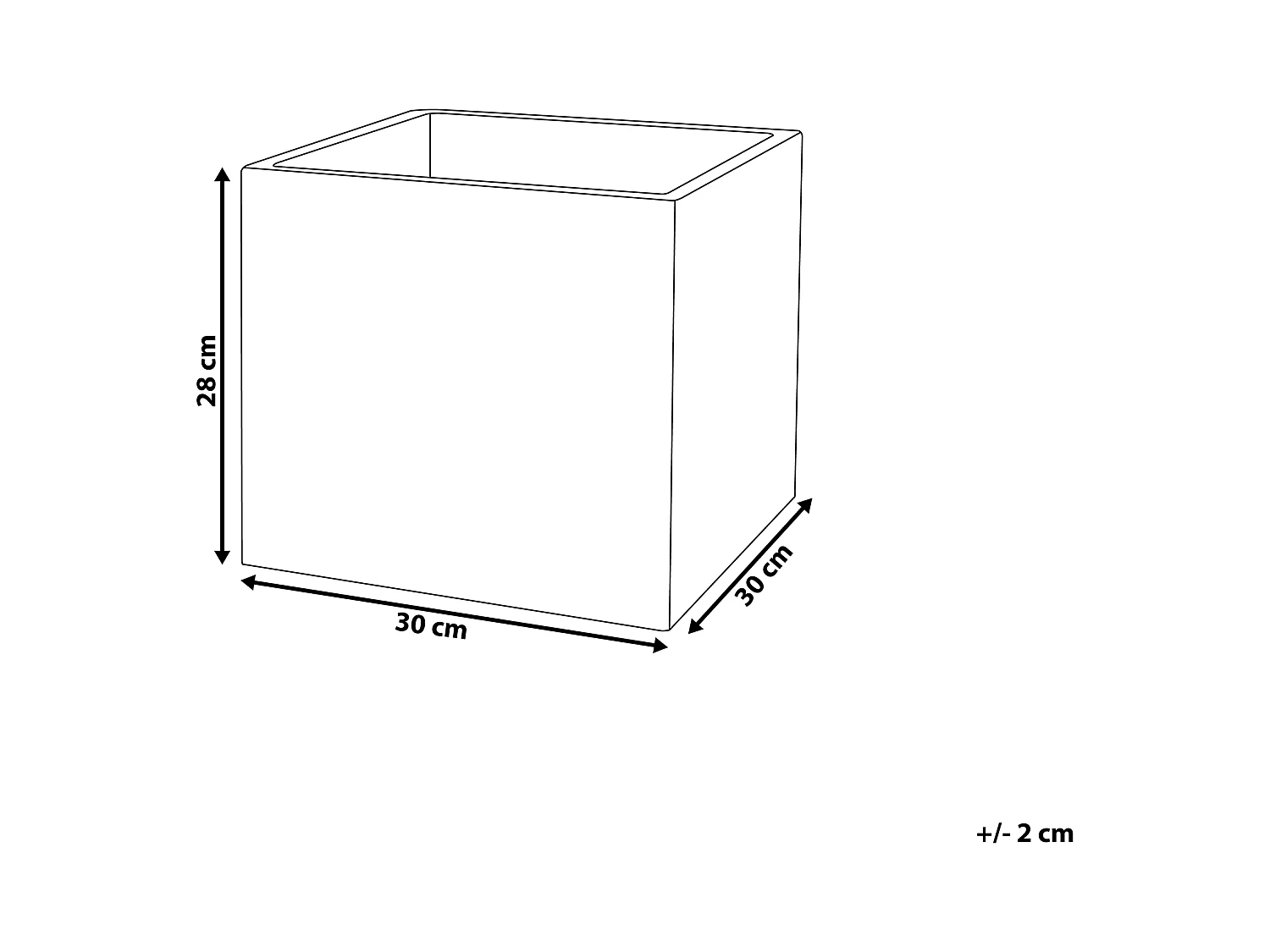 Cache-pot PAROS 30 cm Noir