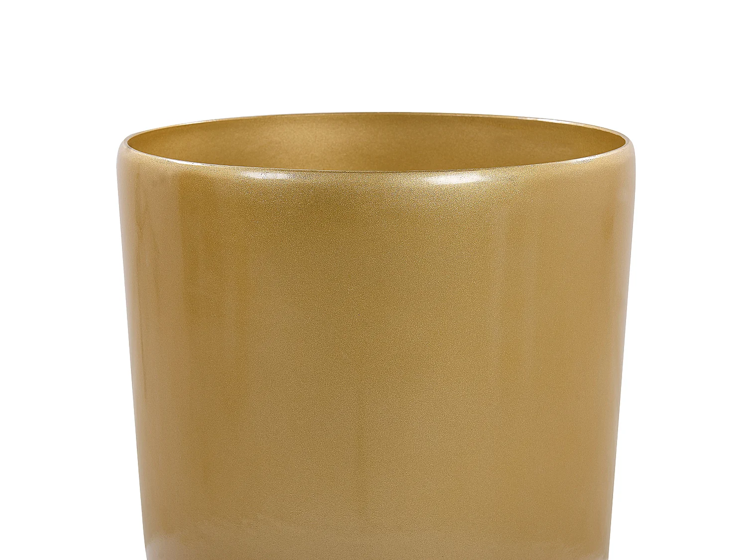 Blumentopf aus Steingemisch gold 40x40x75 cm rund moderner Look Tseria