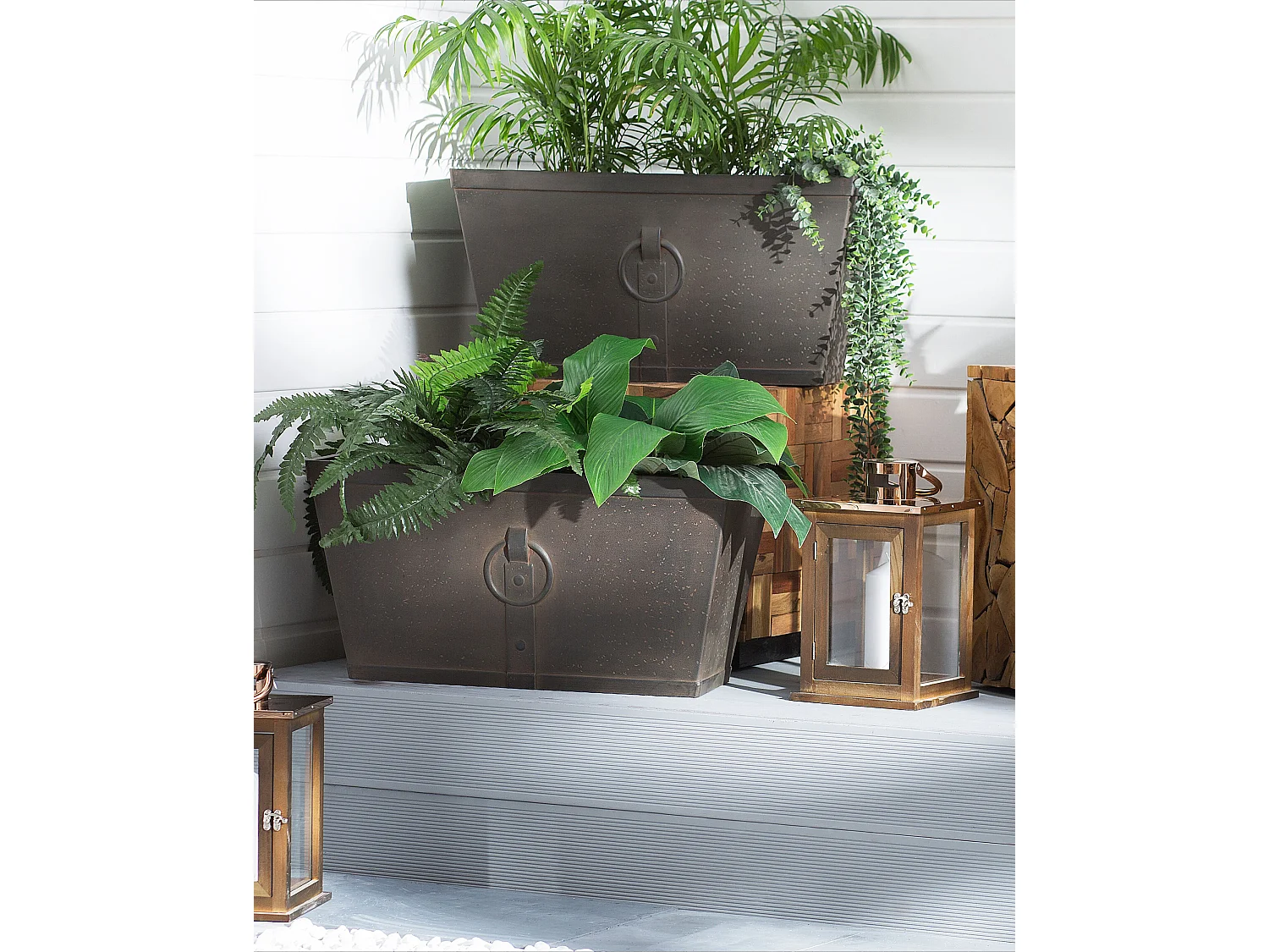 Cache-pot PORIA 60 cm Marron