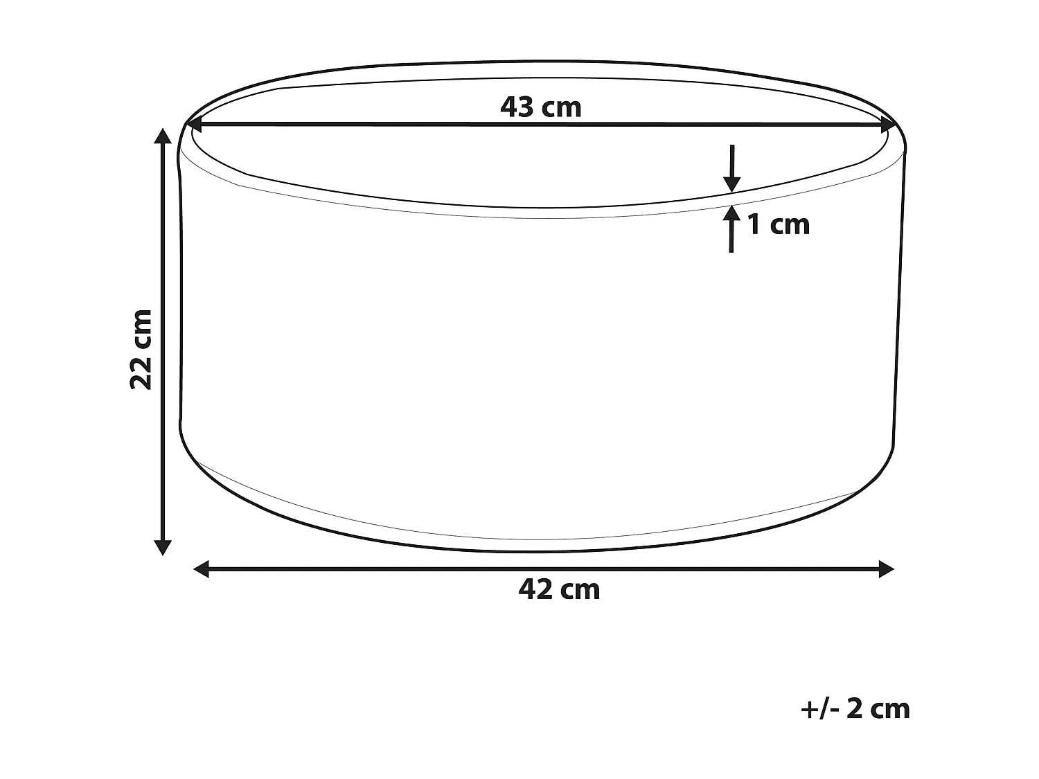 Doniczka VALTA Kamień 43 cm Biały