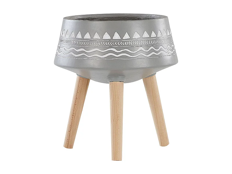 Cache-pot sur pied WERIA 42 cm Gris clair