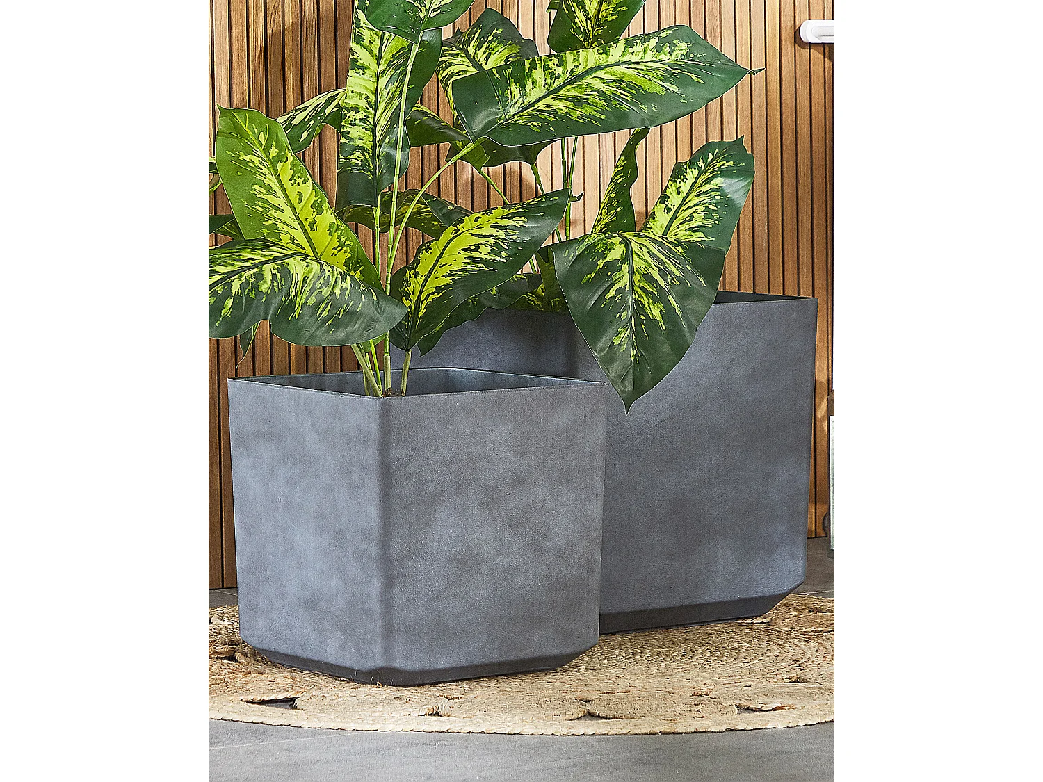 Cache-pot ARTIKI Pierre 35 cm Gris