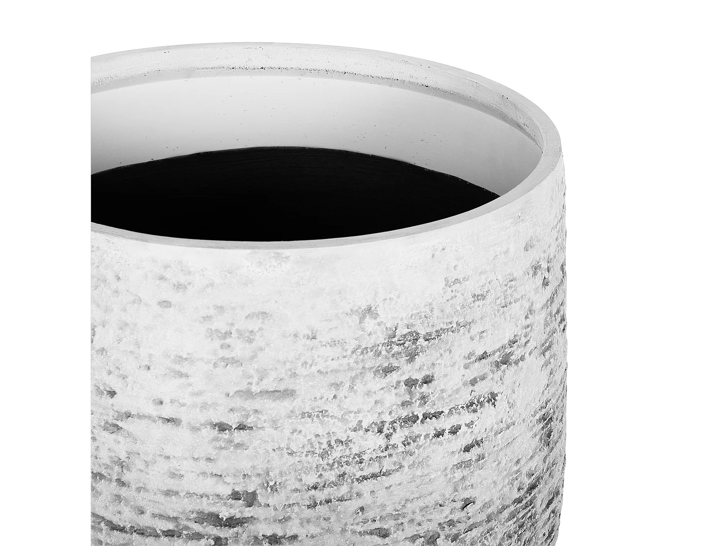 Cache-pot DIONI Pierre 32 cm Gris clair