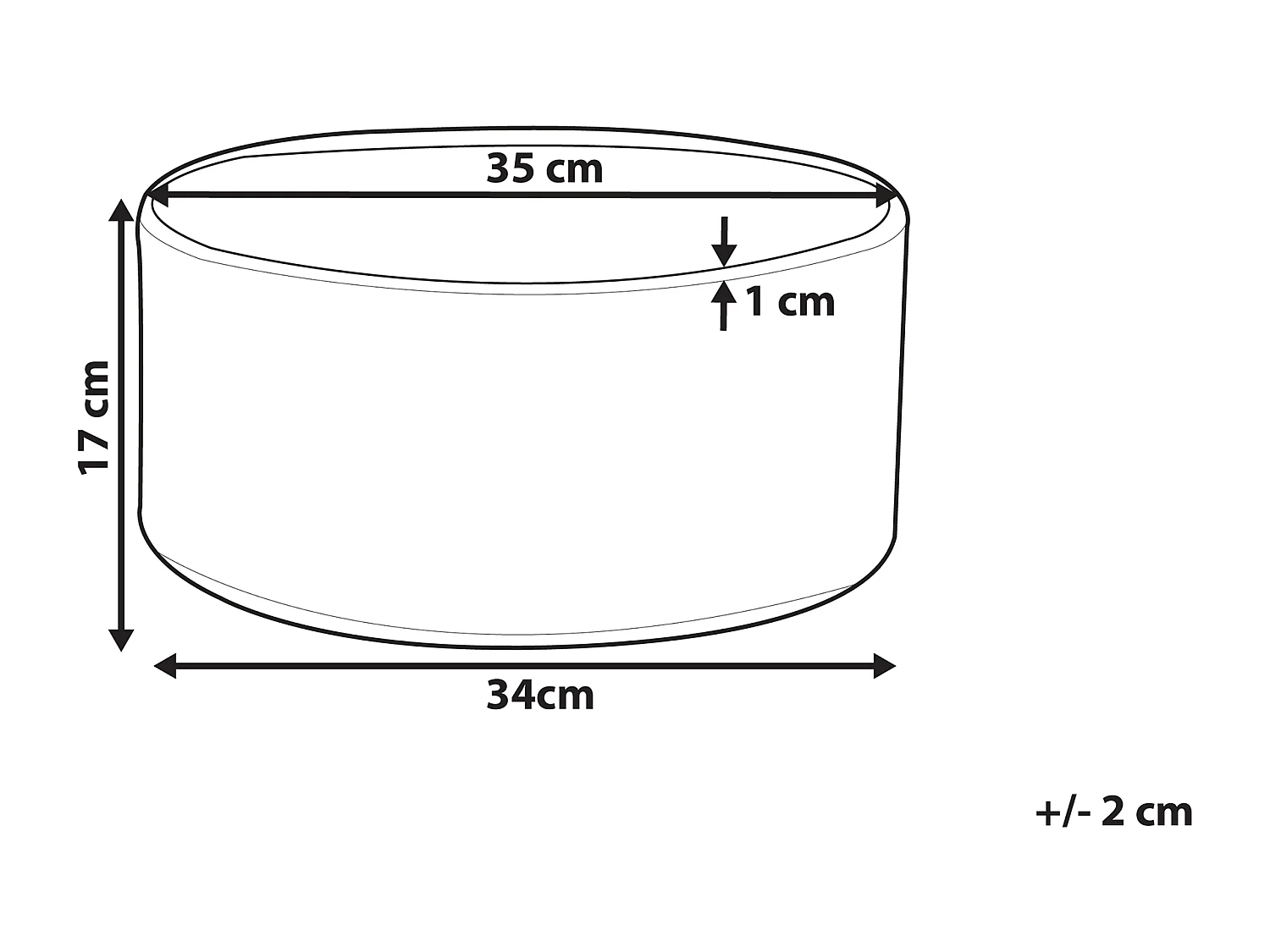 Bloempot VALTA Steen 35 cm Wit