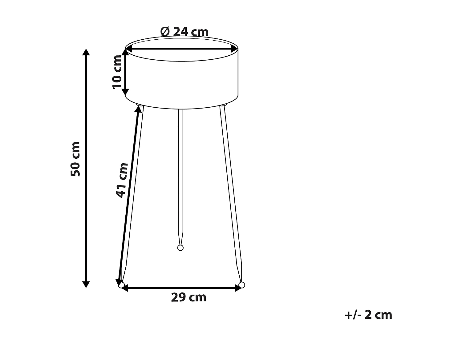 Supporto per vasi LEIKA Metallo 29 cm Nero