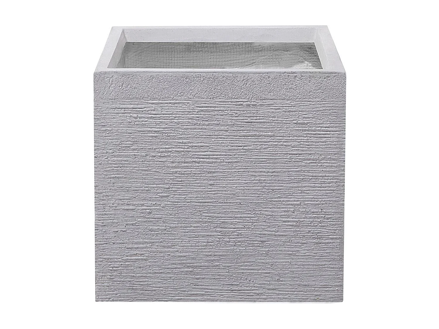 Praktischer Blumentopf 40 x 40 x 38 cm Steingemisch weiß Paros