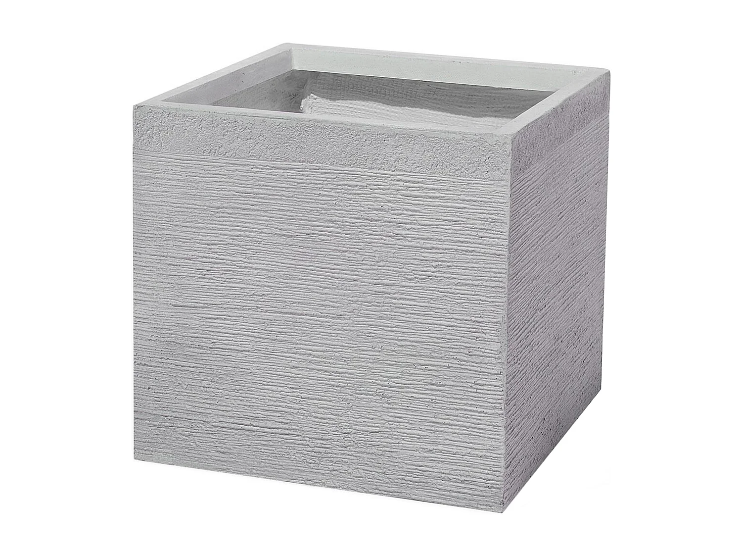 Praktischer Blumentopf 40 x 40 x 38 cm Steingemisch weiß Paros