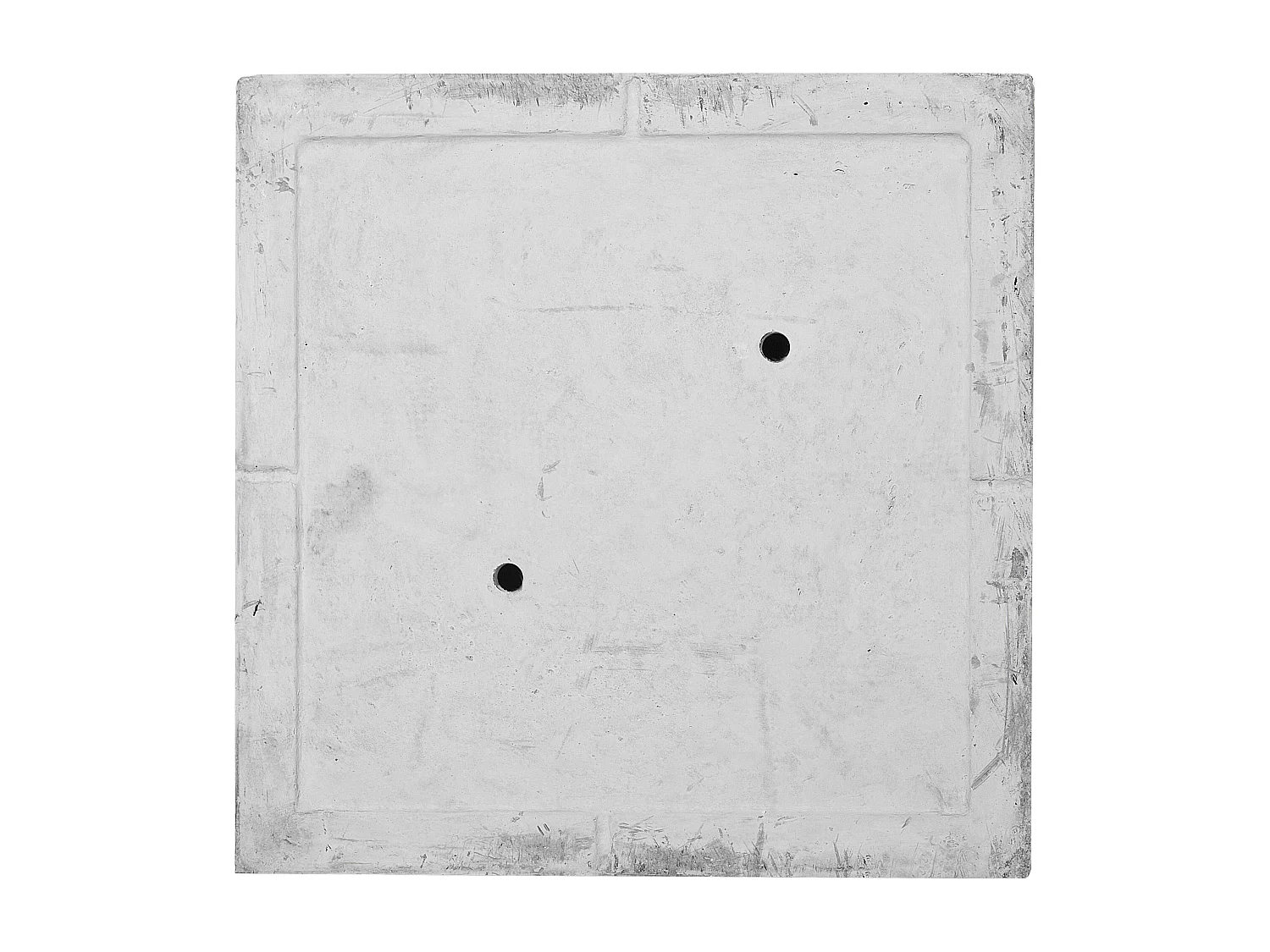 Praktischer Blumentopf 40 x 40 x 38 cm Steingemisch weiß Paros