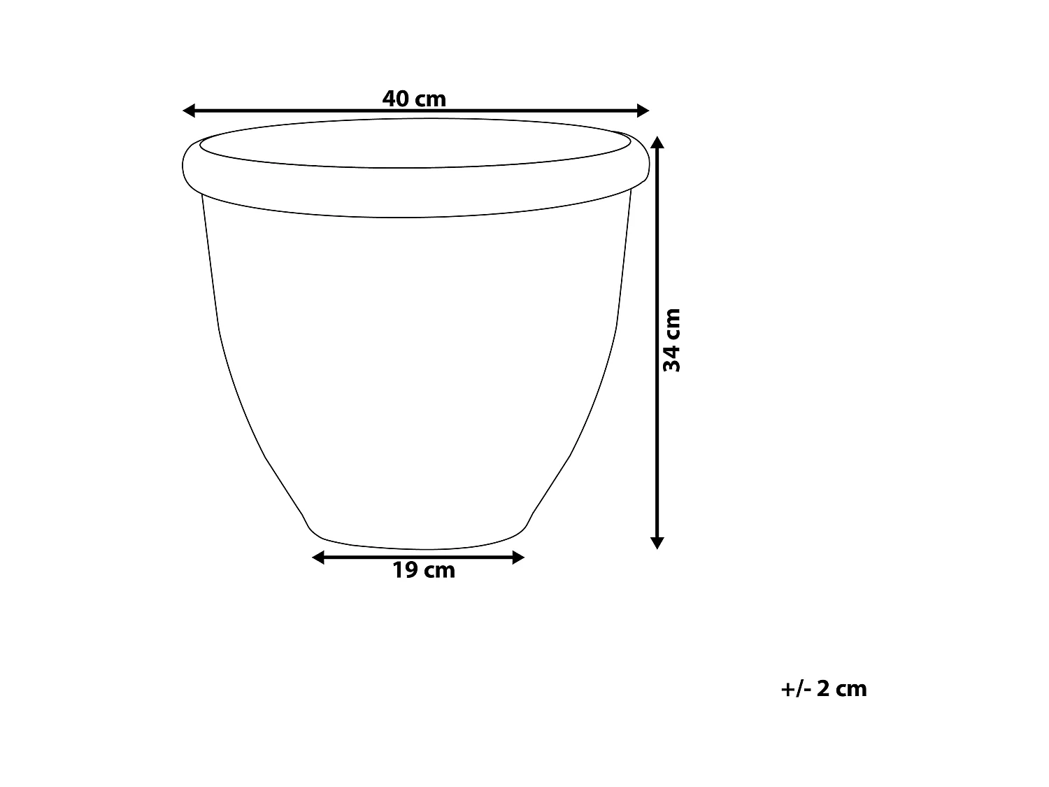 Cache-pot TESALIA 40 cm Marron