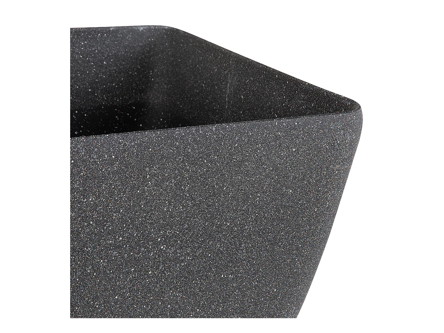 Blumentopf dunkelgrau Stein 49x49x49 rechteckig Zeli