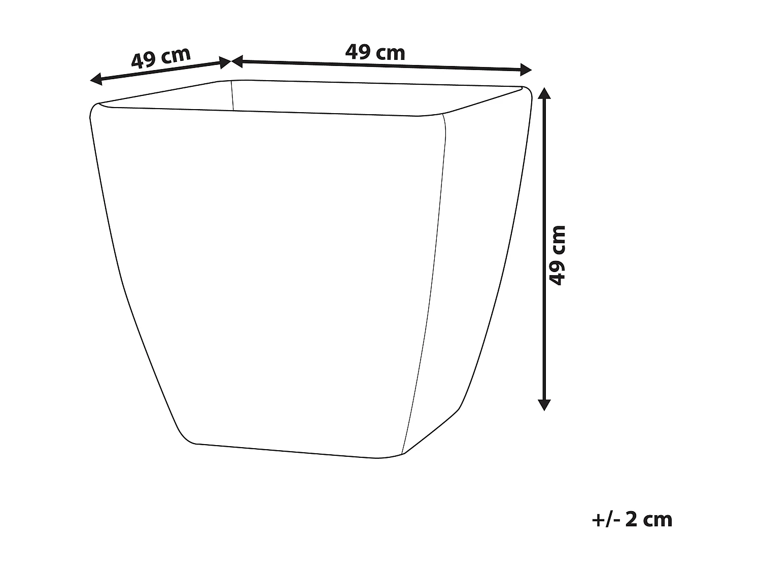 Cache-pot ZELI Pierre 49 cm Gris foncé