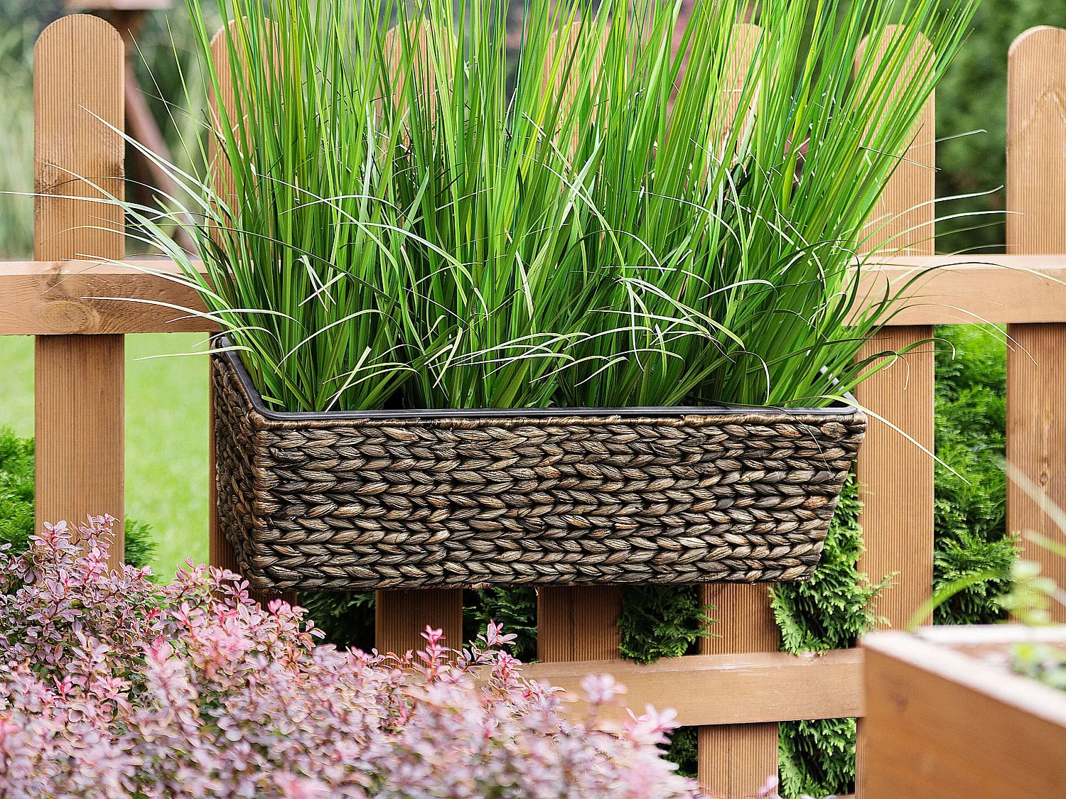 Bloempot KAWALA Rotan 60 cm Bruin