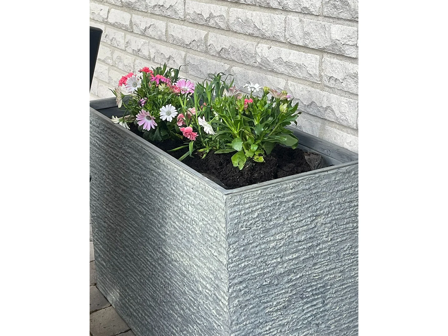 Cache-pot EDESSA Pierre 80 cm Gris