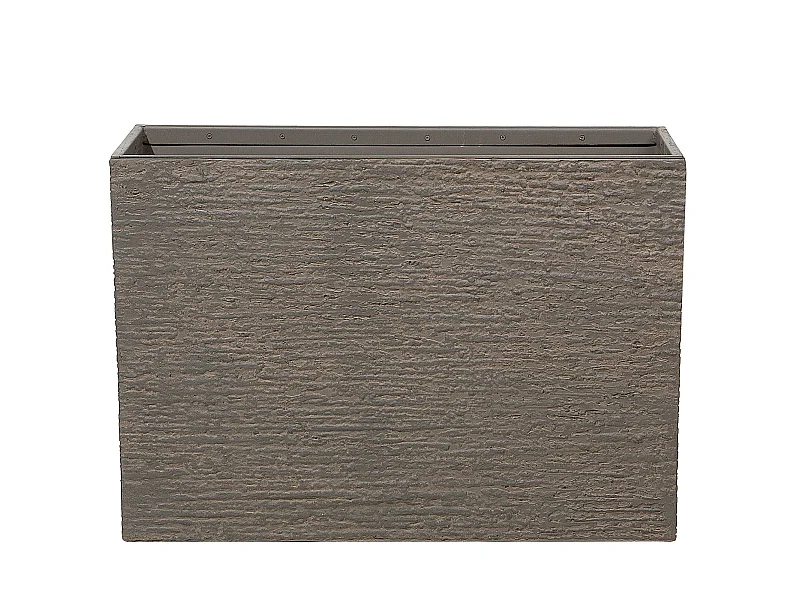 Moderner Blumentopf dunkelbraun 34x80x56 cm rechteckige Form Steingemisch Edessa