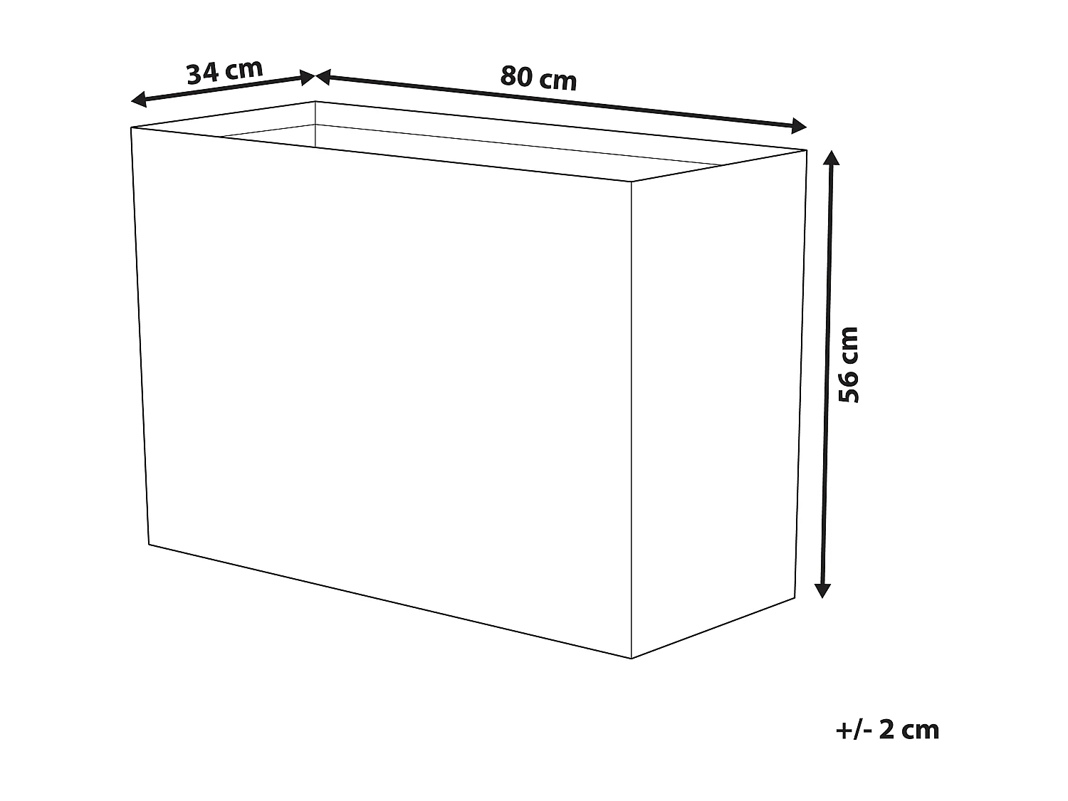 Cache-pot EDESSA Pierre 80 cm Marron foncé