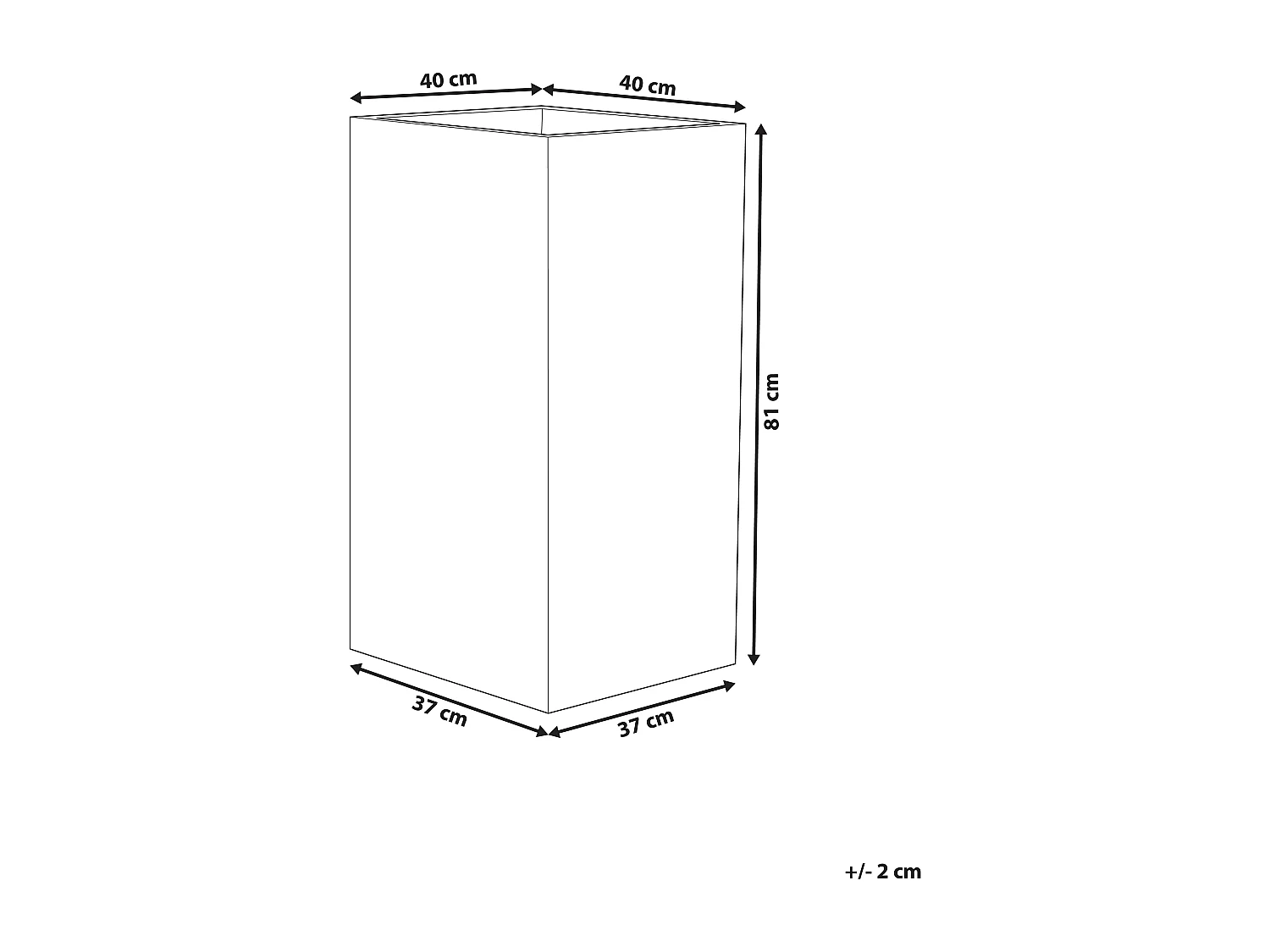 Vaso per piante GAZA Pietra 40 cm Marrone scuro