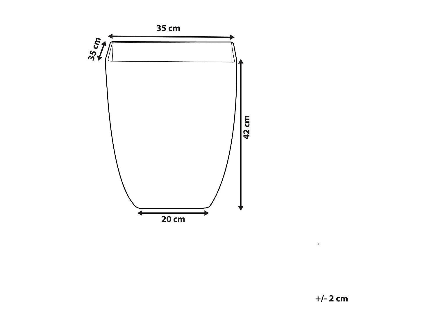 Cache-pot MIRO 35 cm Marbre blanc