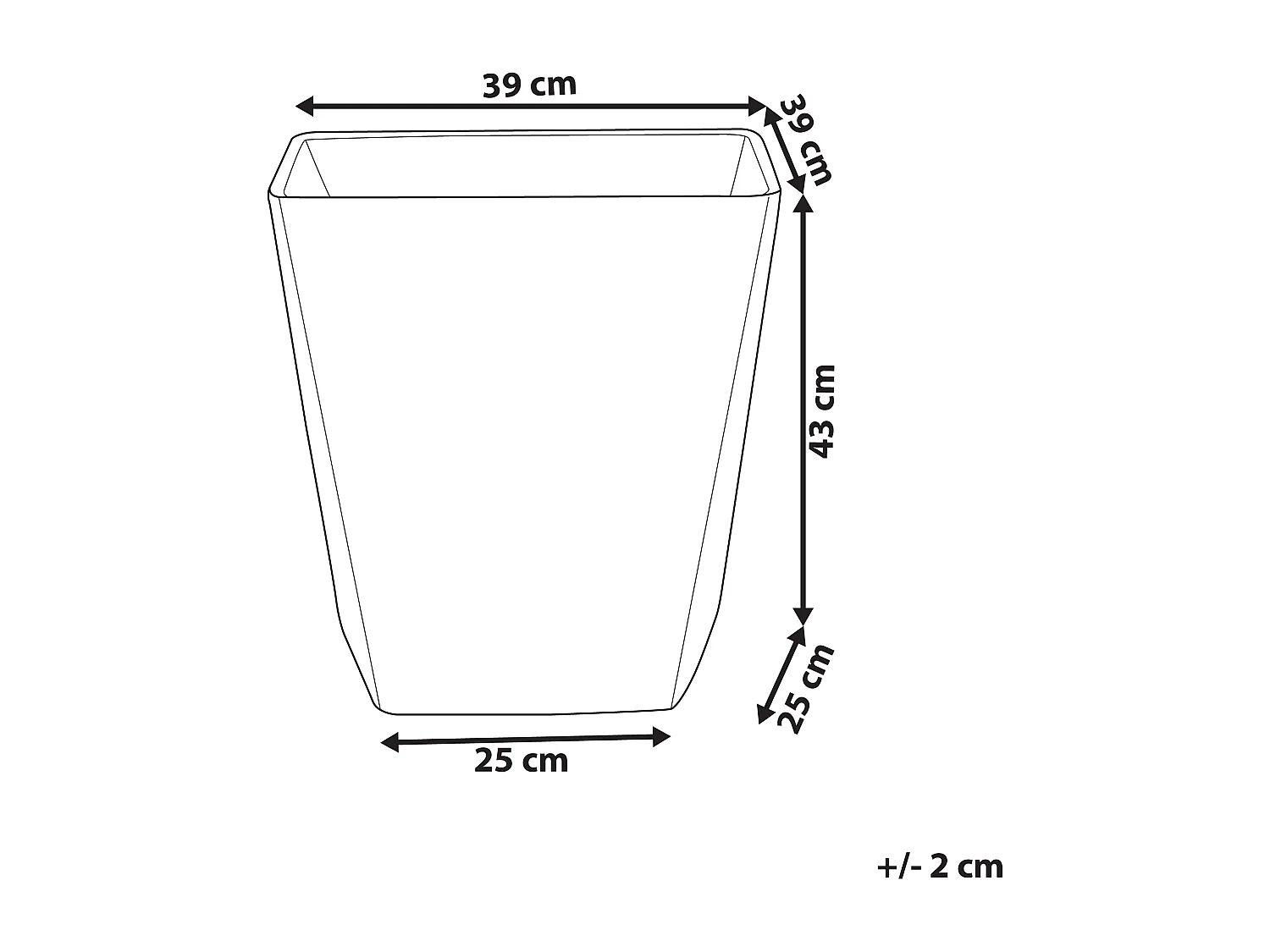 Vaso DELOS Pedra 39 cm Creme
