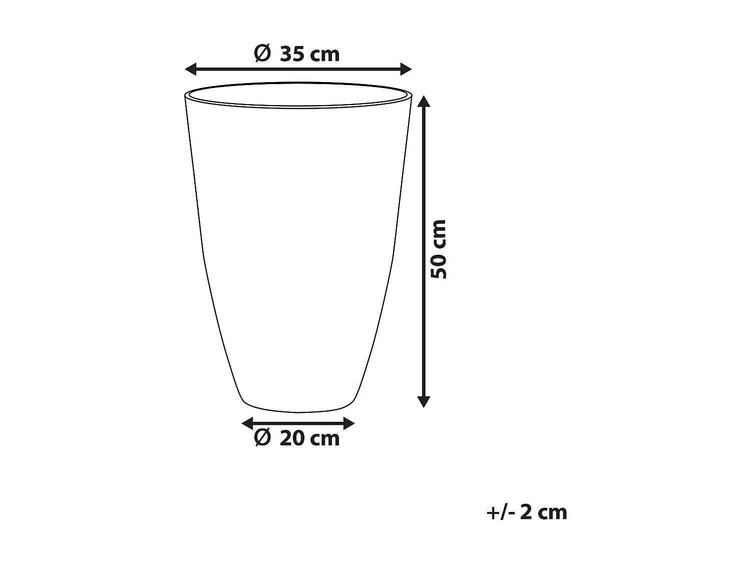 Plant Pot CAMIA 35 cm Grey