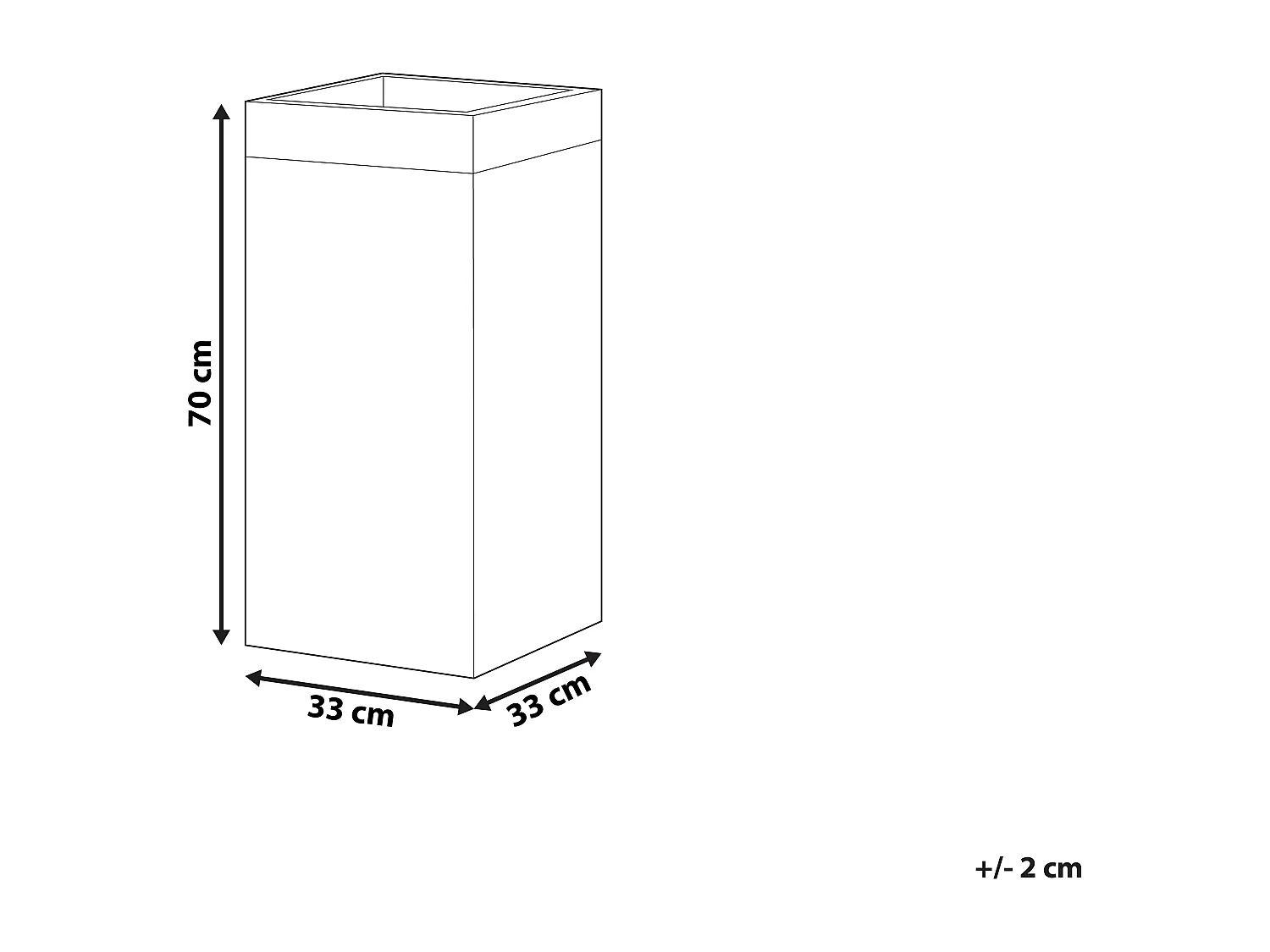Bloempot DION Keramiek 33 cm Zwart