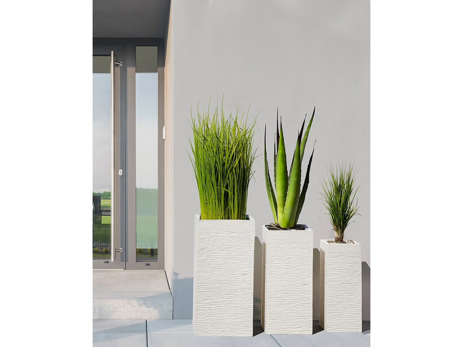 Cache-pot DION Céramique 26 cm Beige clair