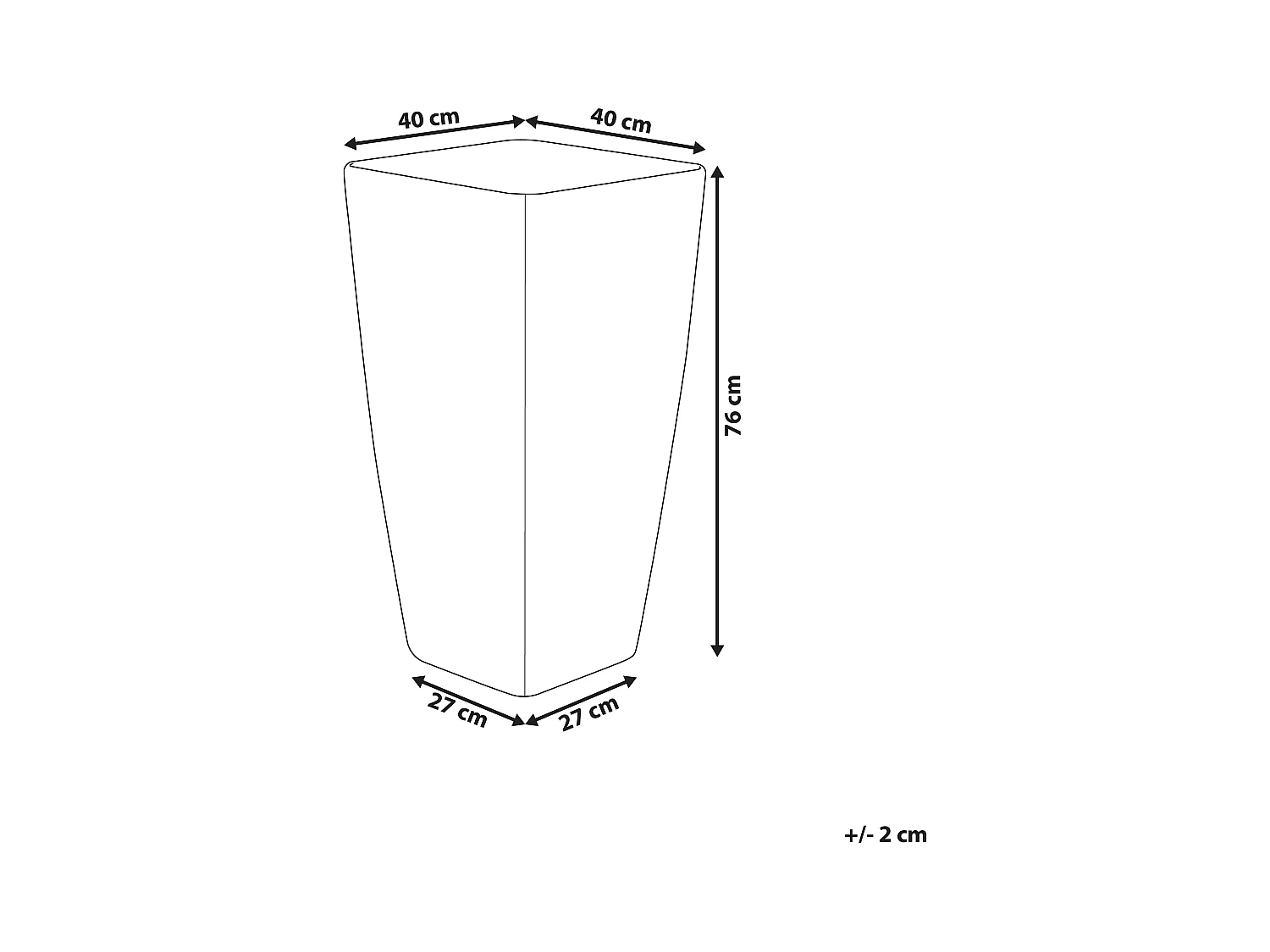 Cache-pot MODI 40 cm Blanc