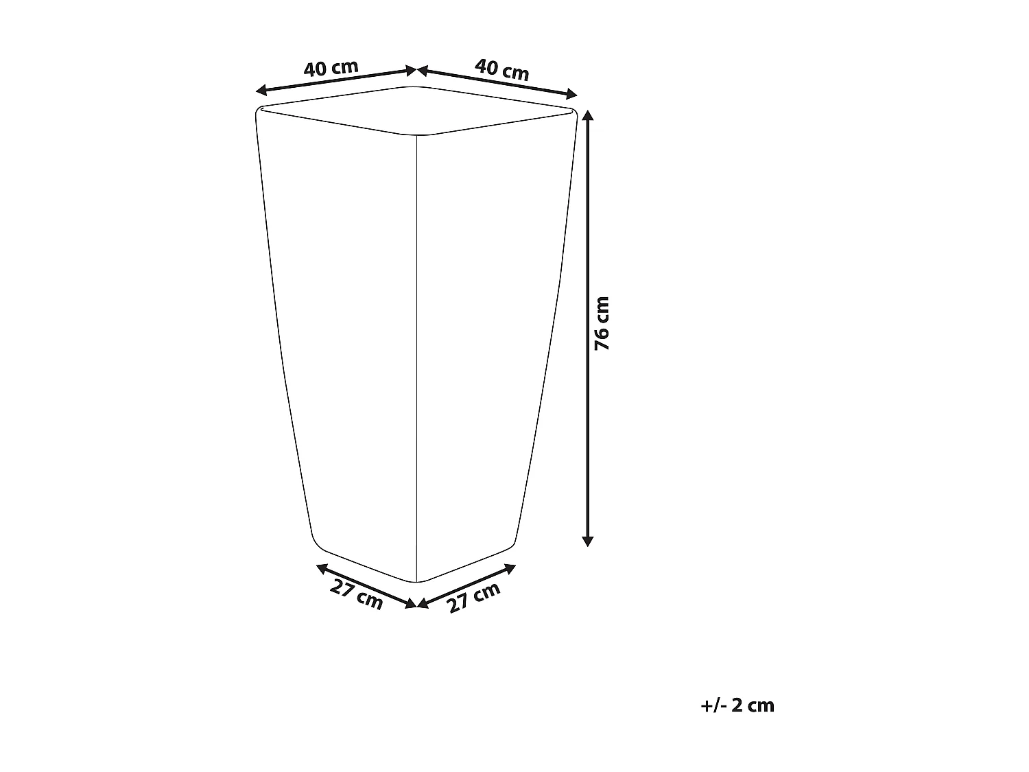 Cache-pot MODI Pierre 40 cm Blanc