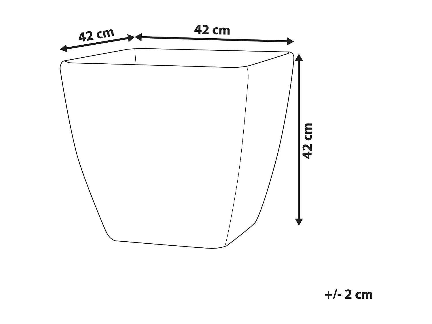 Bloempot ZELI Steen 42 cm Donkergrijs