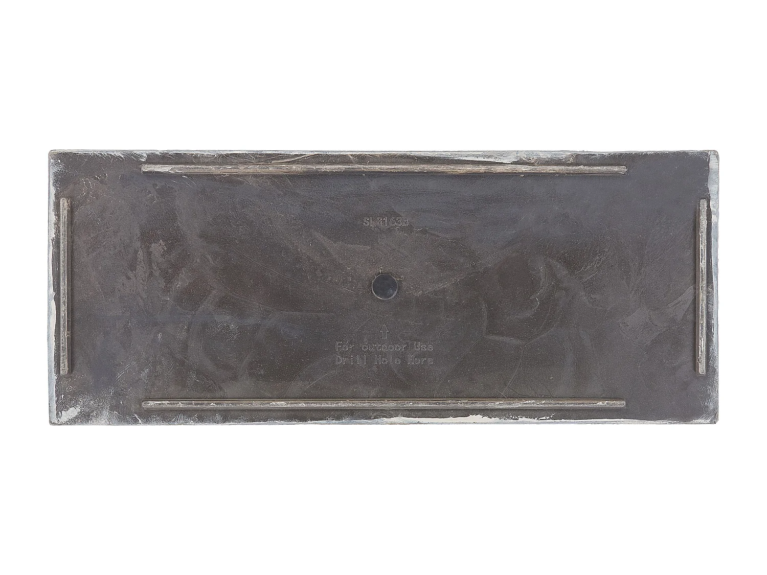 Moderner Blumentopf grau 25x60x45 cm rechteckige Form Steingemisch Edessa