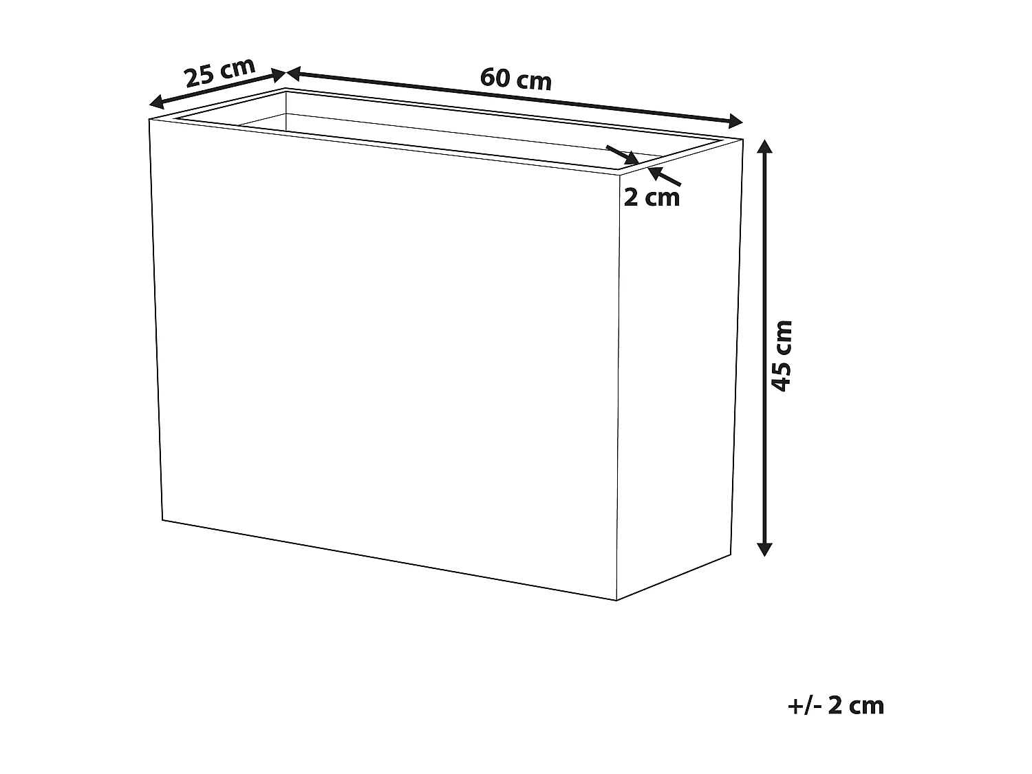 Cache-pot EDESSA 60 cm Gris