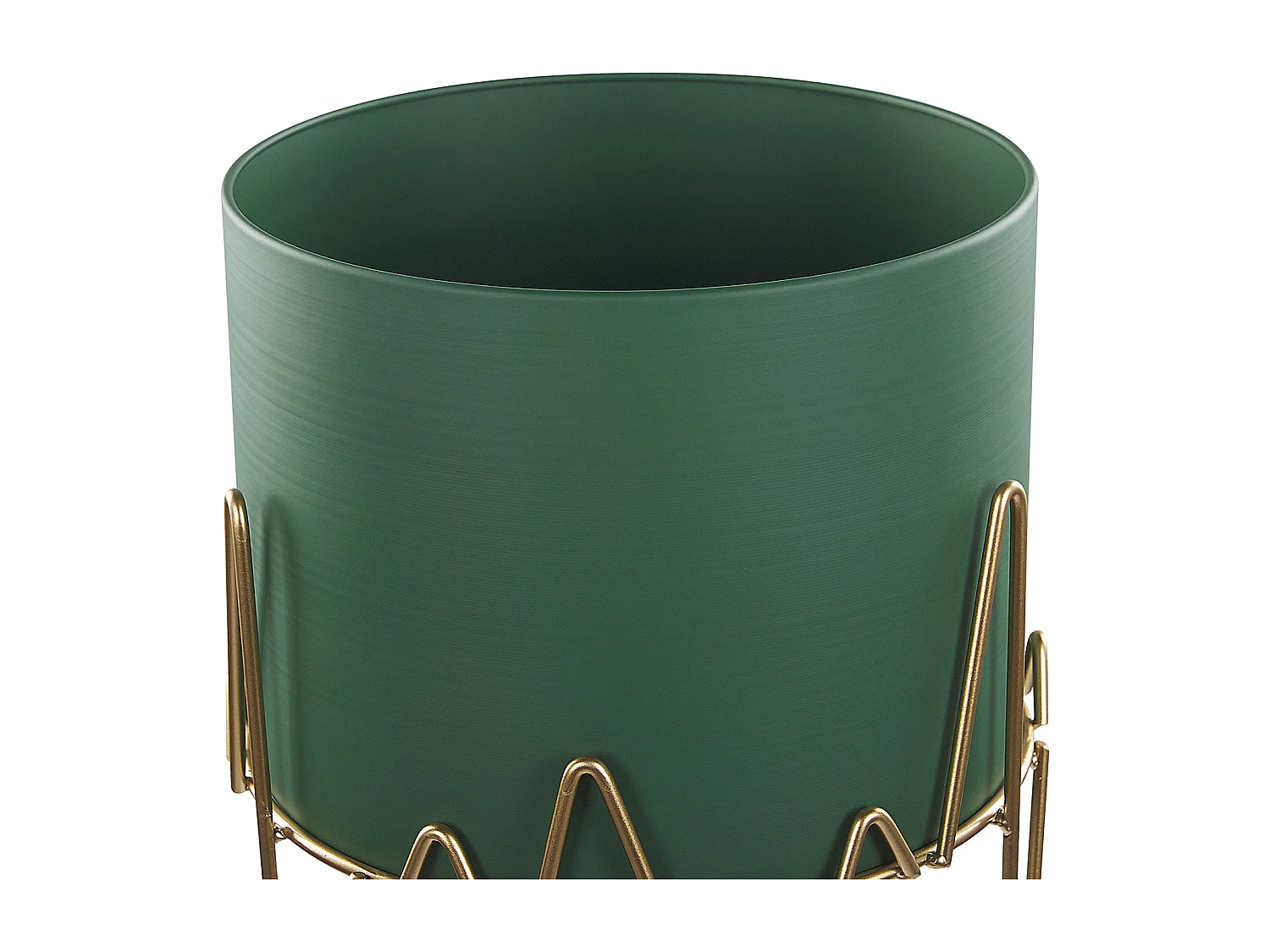 Doniczka na nóżkach KALANDRA Metal 28 cm Ciemnozielony