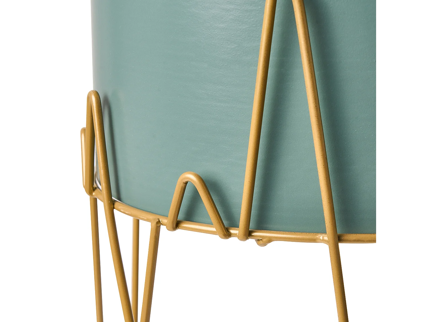 Verhoogde bloempot KALANDRA Metaal 28 cm Donkergroen