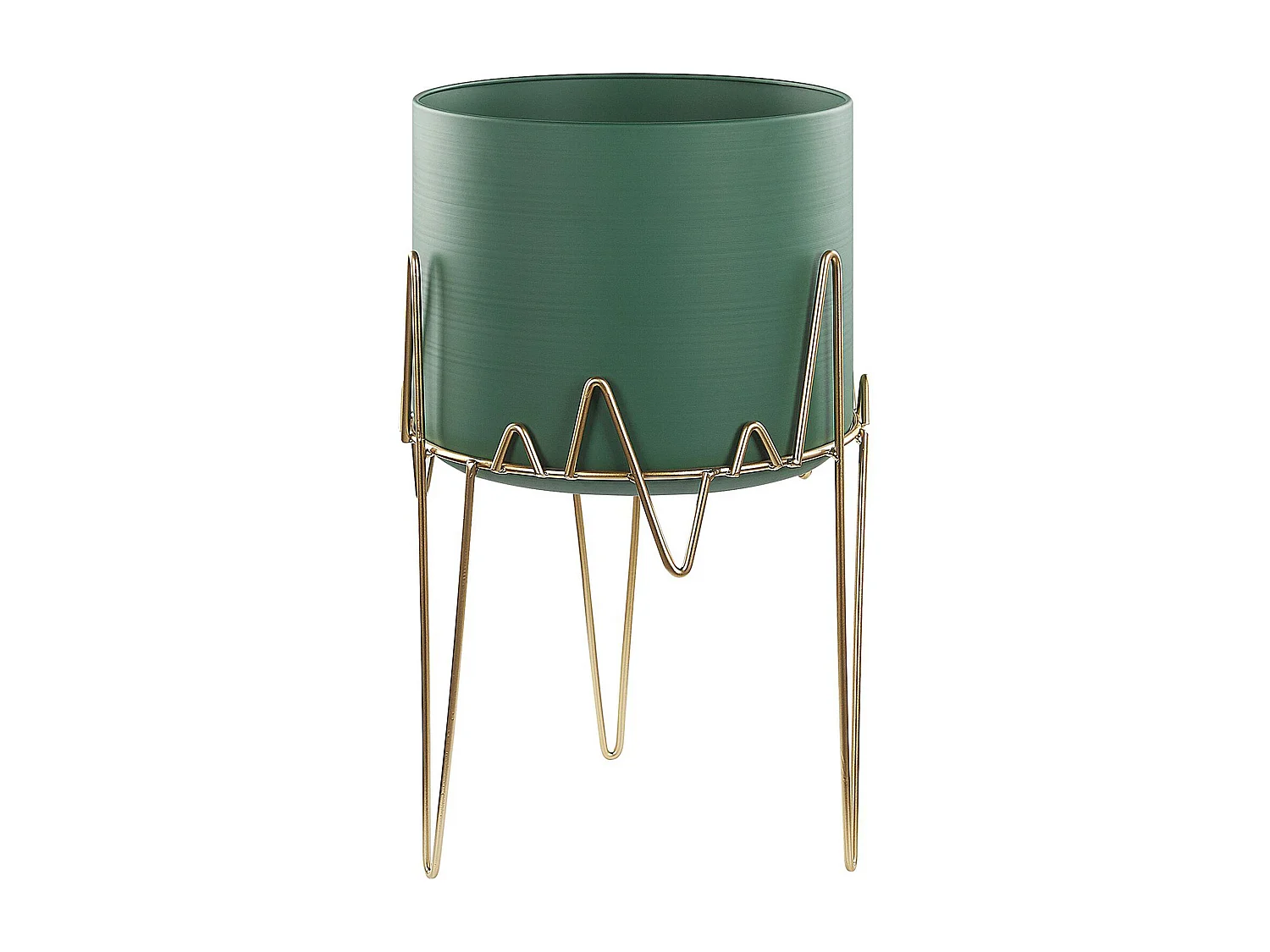 Cache-pot sur pied KALANDRA Métal 29 cm Vert foncé