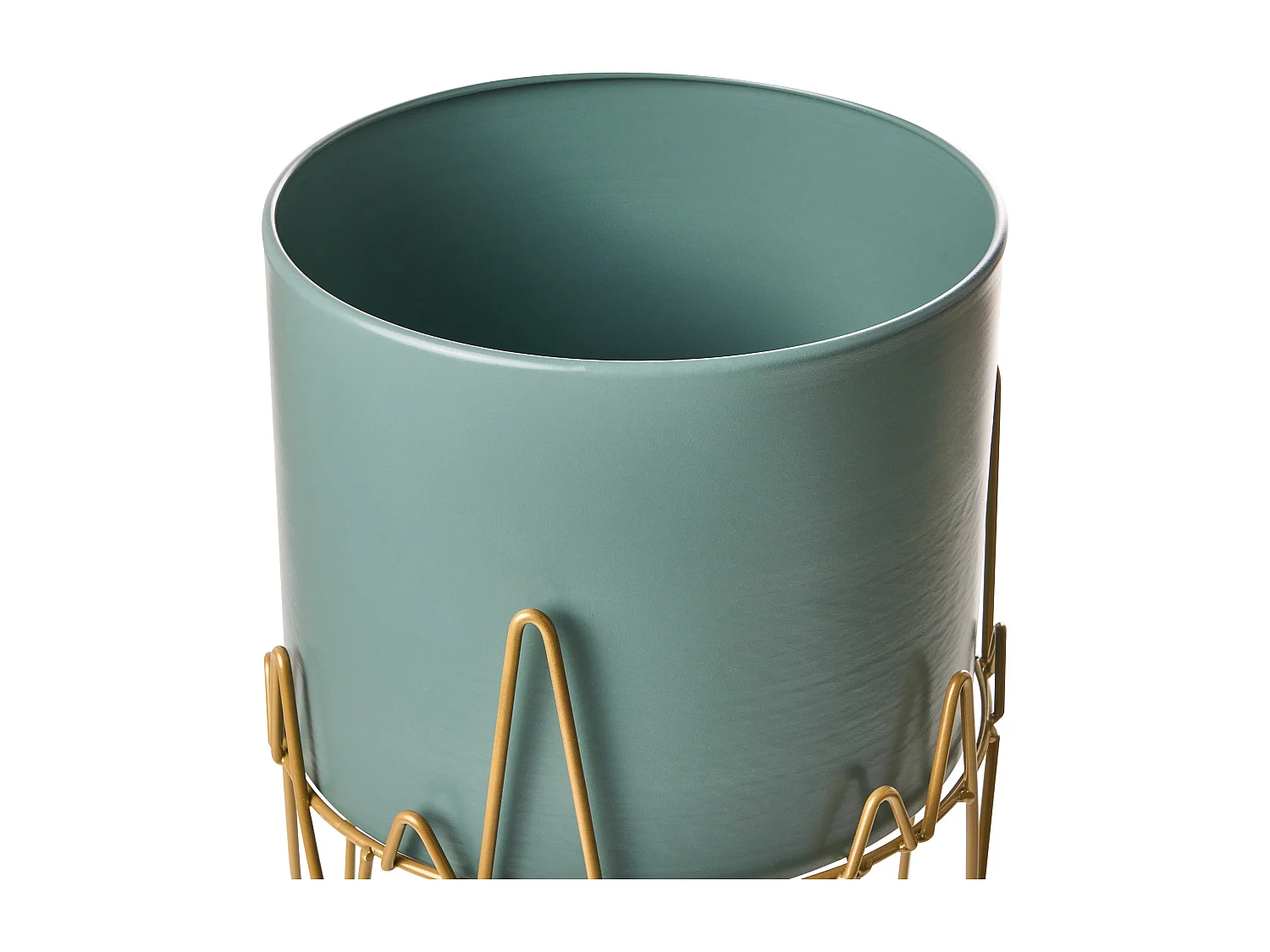 Cache-pot sur pied KALANDRA Métal 29 cm Vert foncé