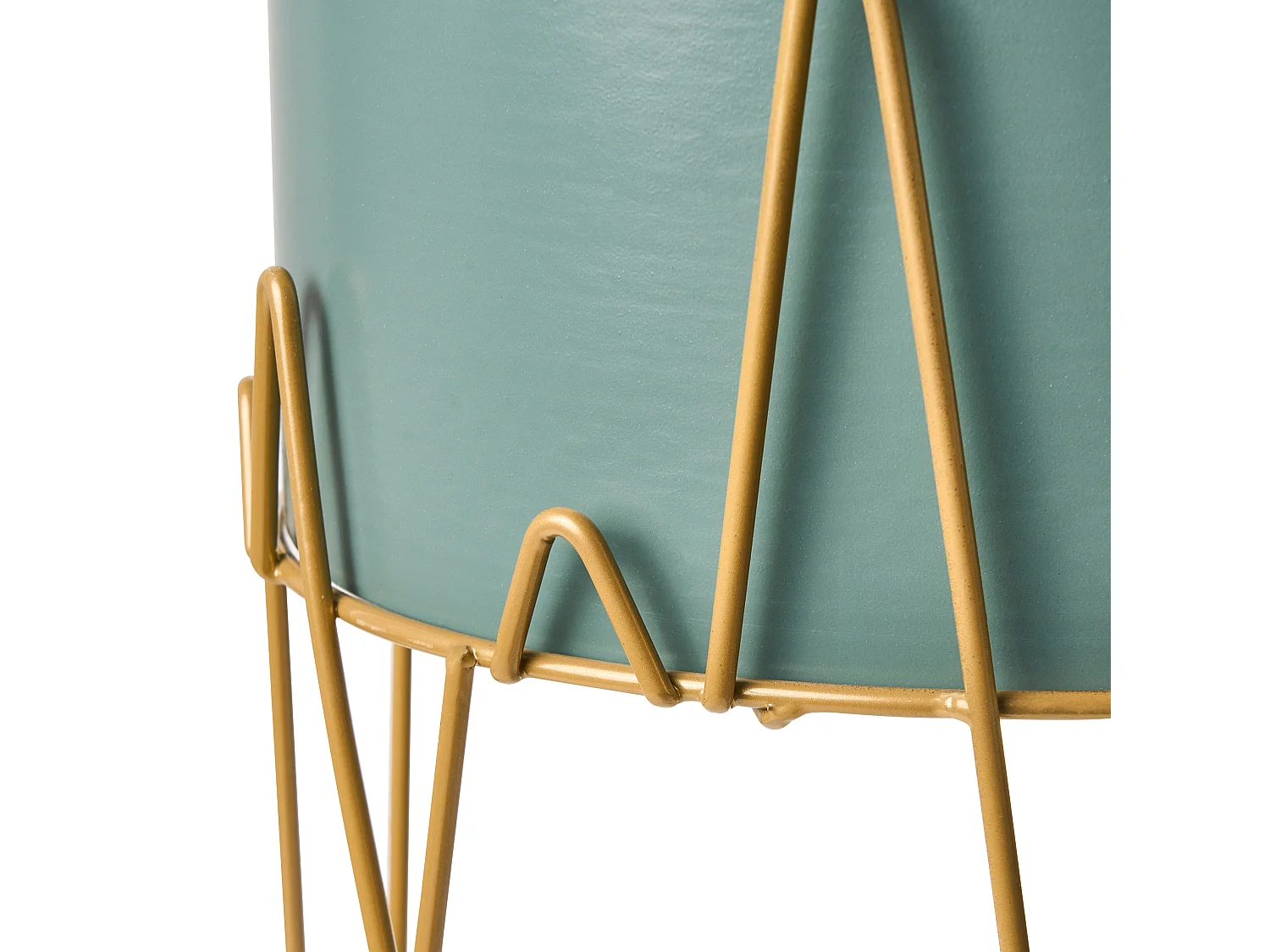 Cache-pot sur pied KALANDRA Métal 29 cm Vert foncé